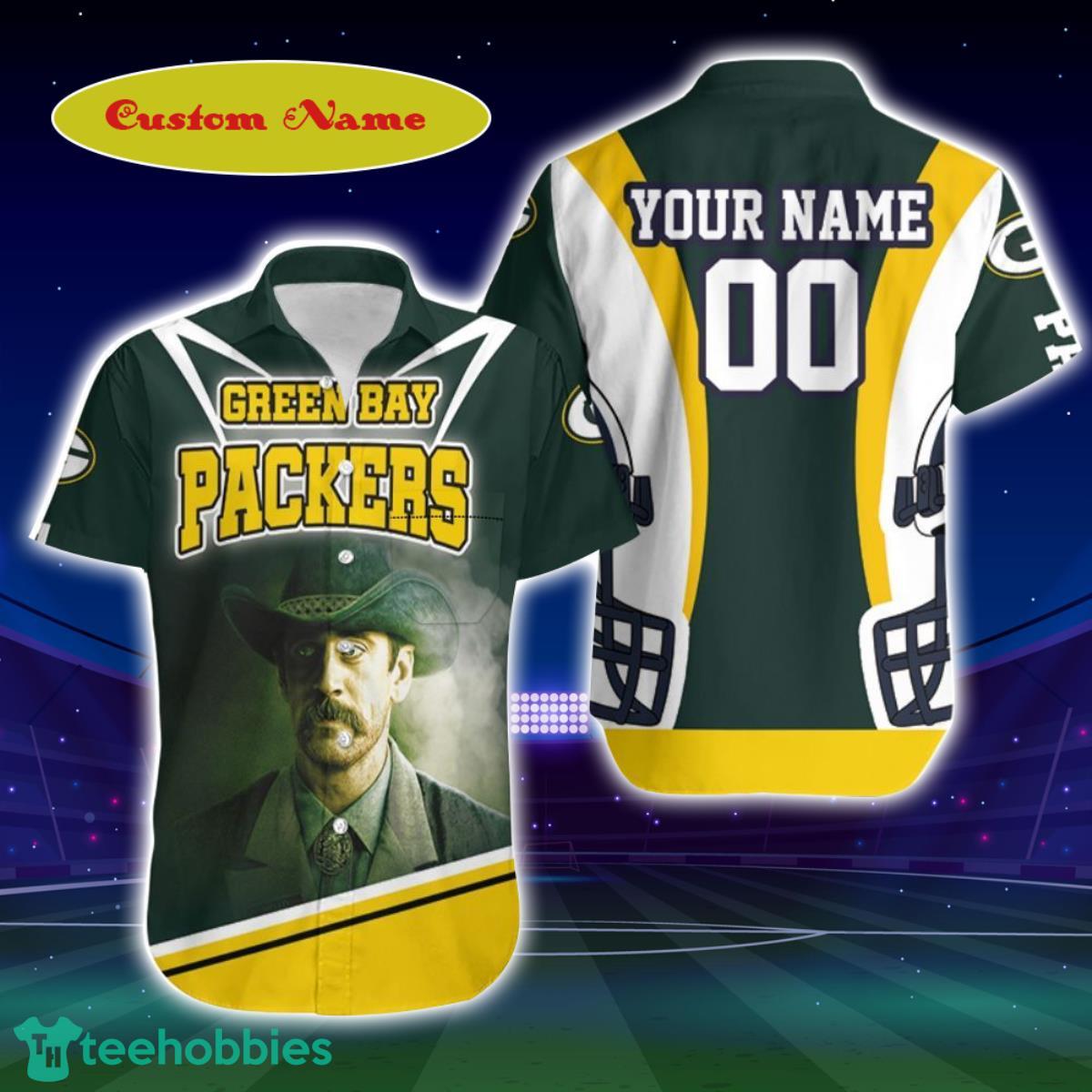 Aaron Rodgers Green Bay Packersposter For Fans Custom Name Hawaiian Shirt Best Gift For Men And Women Product Photo 1