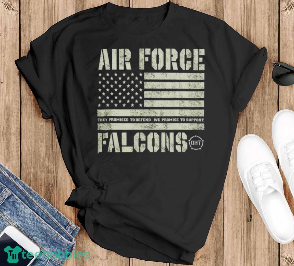 Air Force Falcons X Oht Military Appreciation Comfort Shirt - Black T-Shirt