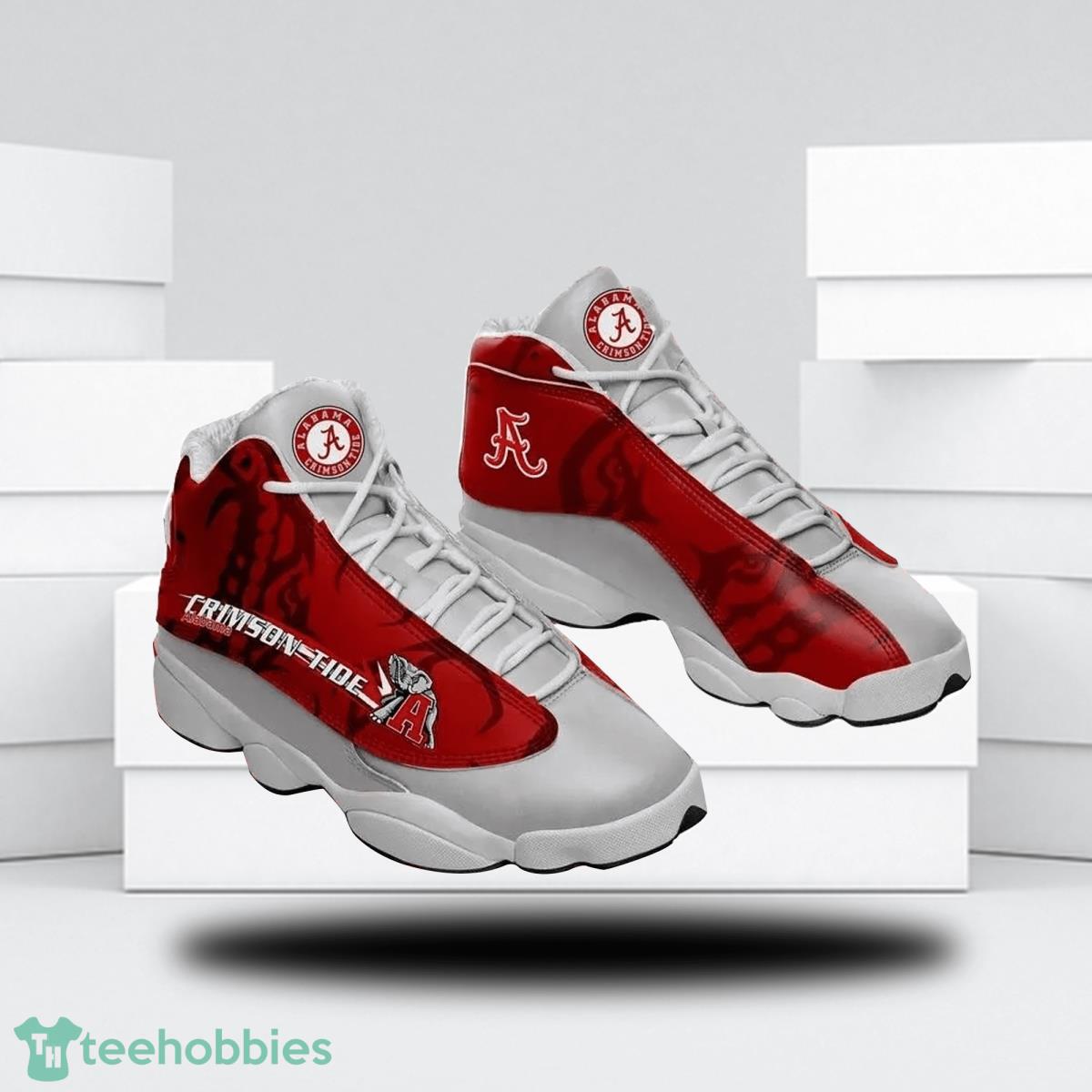 Alabama Crimson Football Team Air Jordan 13 Sneakers For Fans Product Photo 1