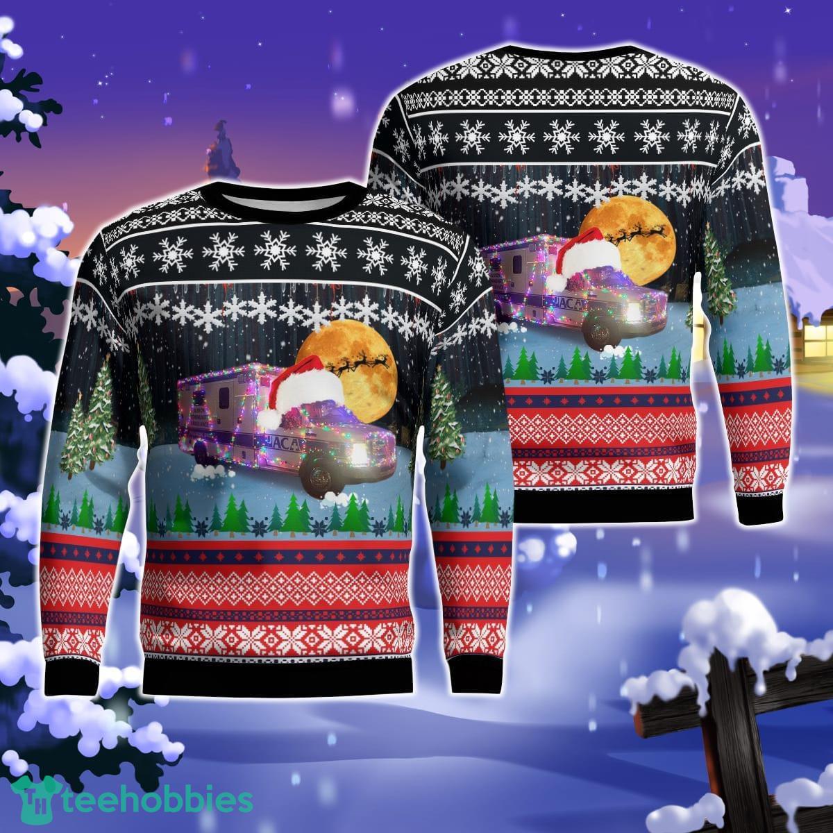 Albion, Michigan, Albion Community Ambulance AOP Ugly Sweater Gift For Christmas Product Photo 1