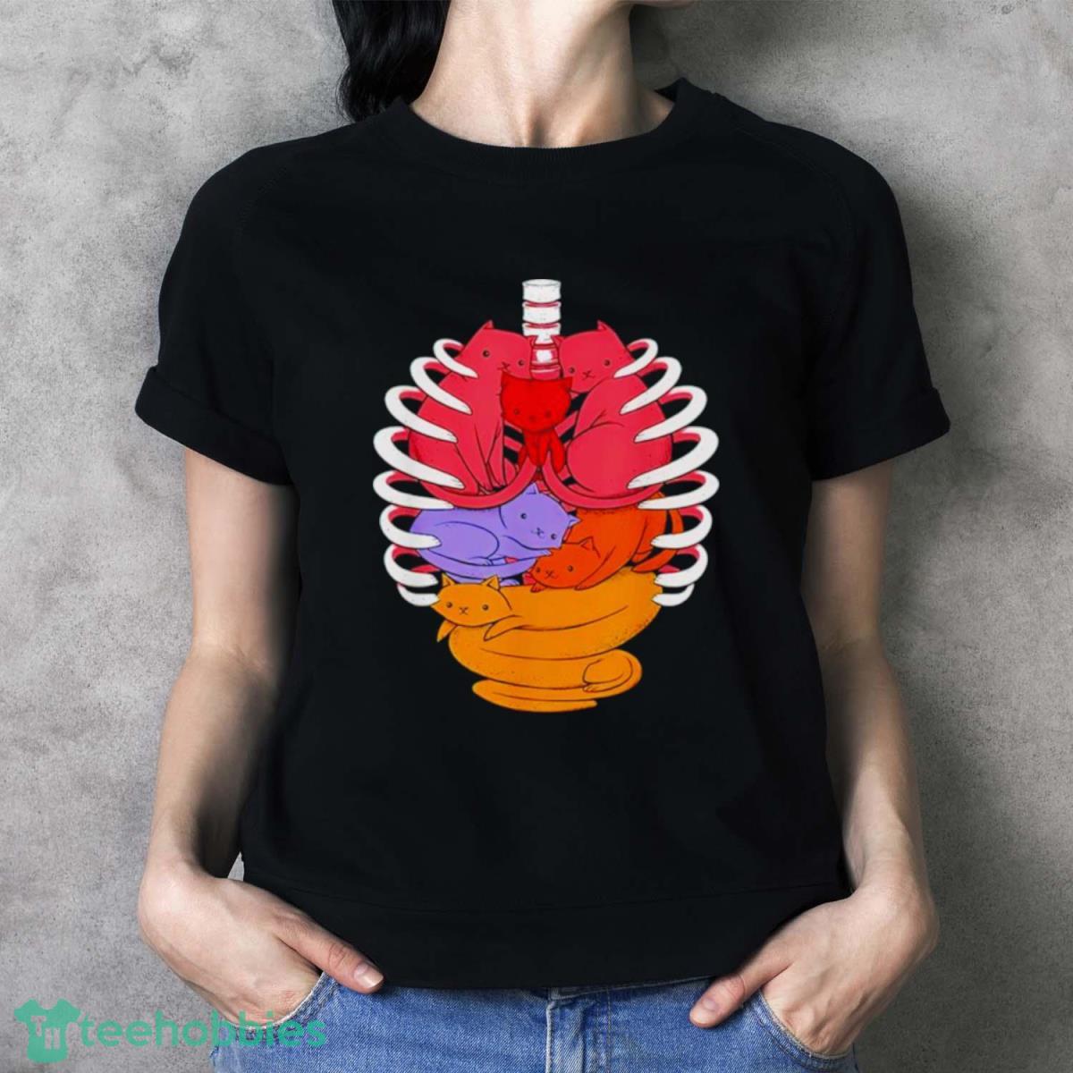 Anatomicat Human Anatomy X Ray Cat Shirt - Ladies T-Shirt