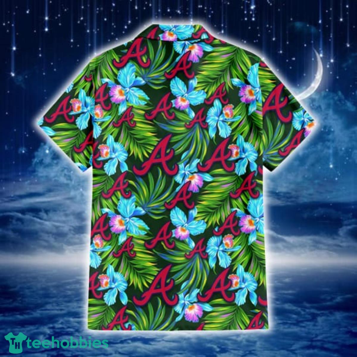 Atlanta Braves Big Orange Hibiscus 3D Hawaiian Shirt Summer Gift