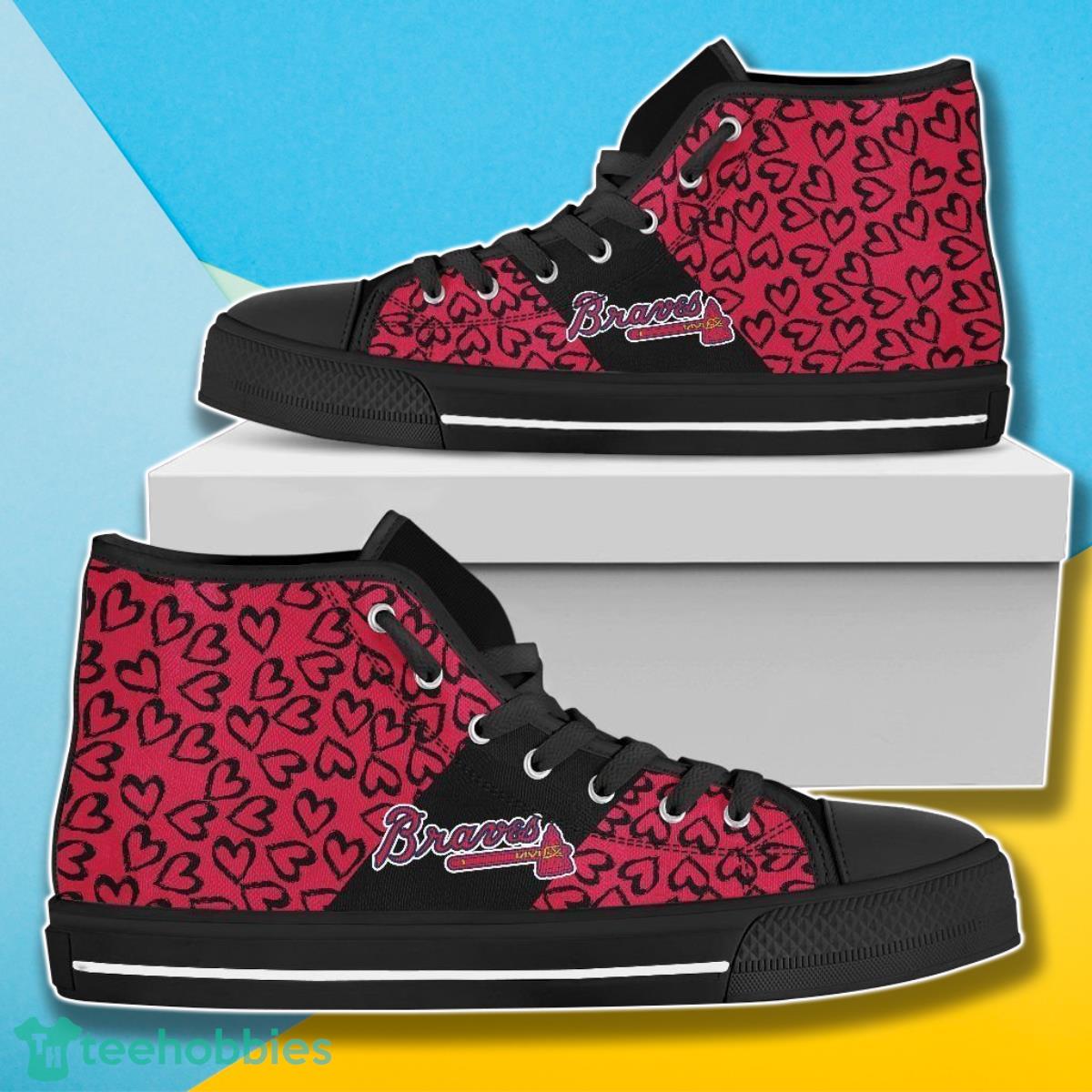 Atlanta Braves MLB Baseball Canvas High Top Shoes Best For Fans Product Photo 1
