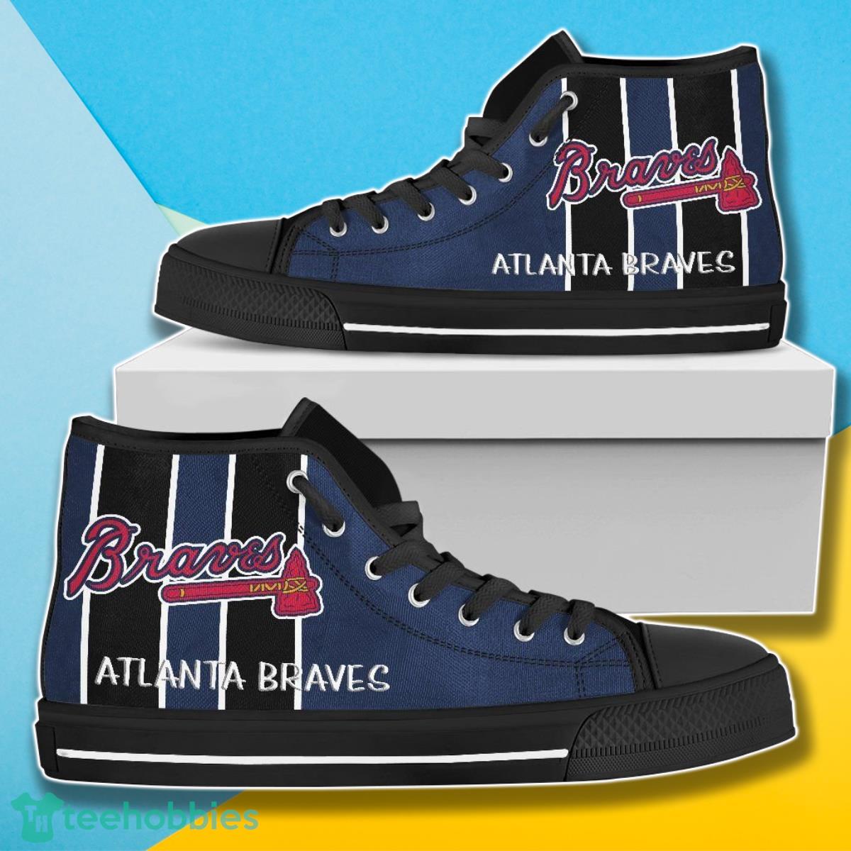 Atlanta Braves MLB Baseball Canvas High Top Shoes Best Gift For Real Fans Product Photo 1