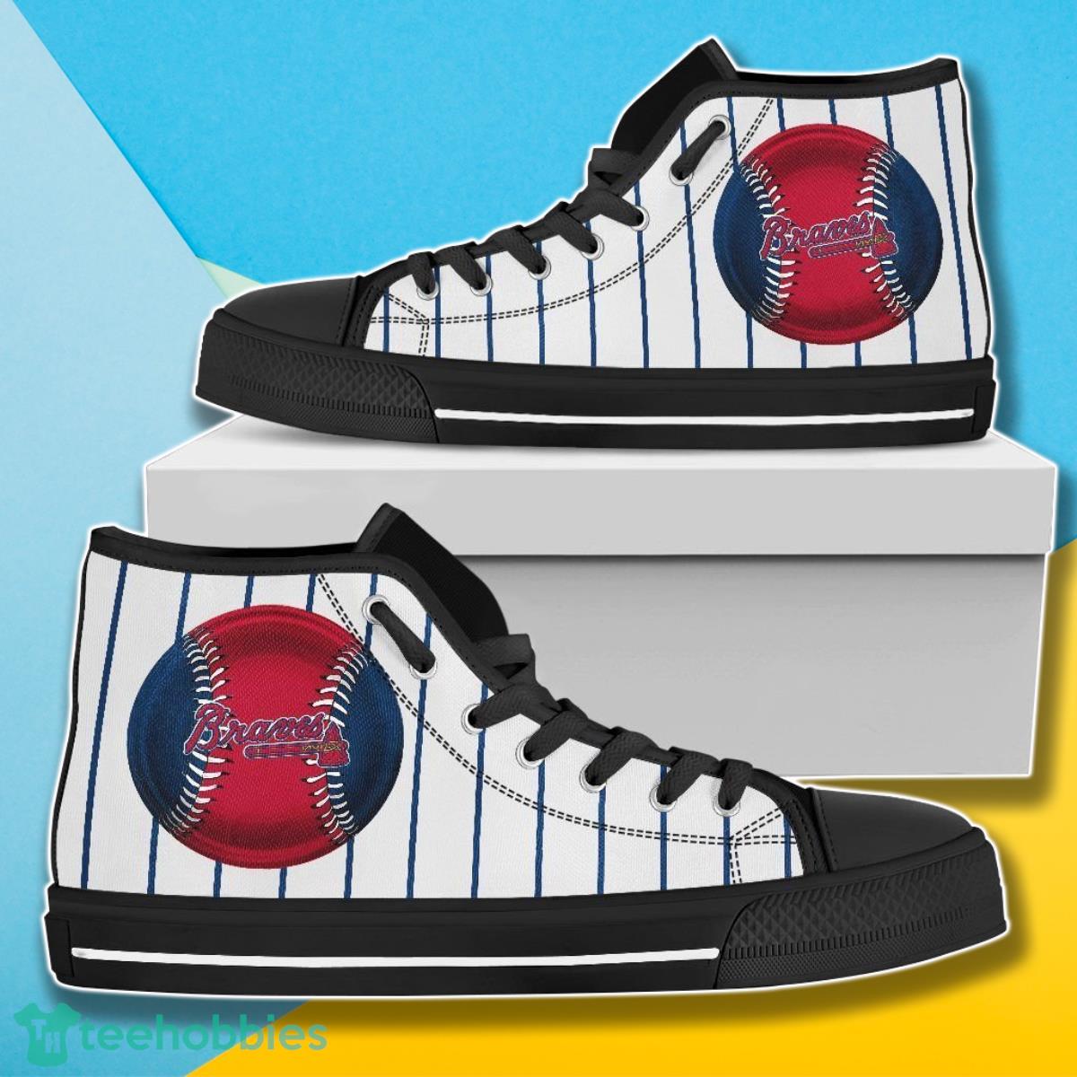 Atlanta Braves MLB Baseball Canvas High Top Shoes Great Gift For Men Women Fans Product Photo 1