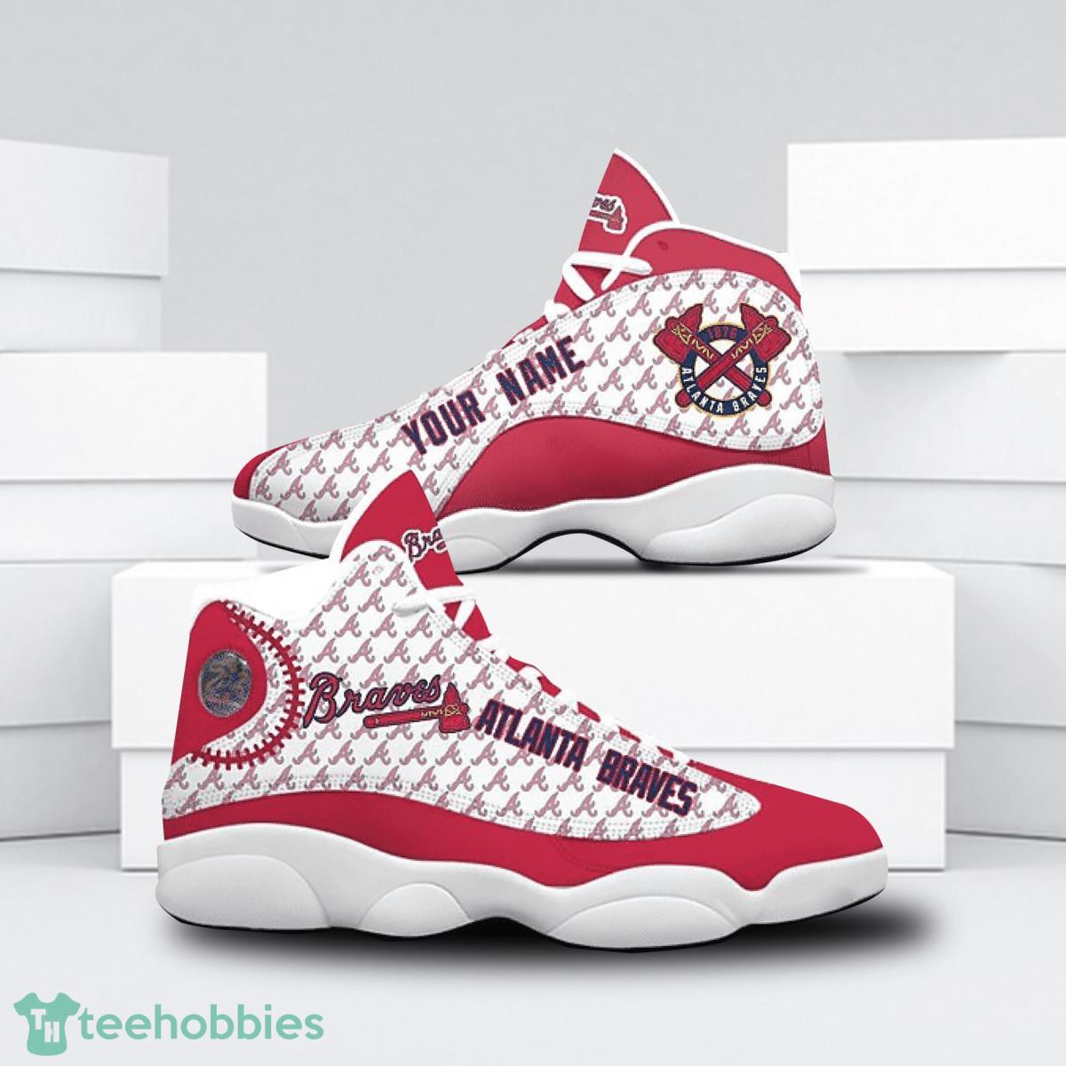 Atlanta Falcons Bravesl Football Custom Name Air Jordan 13 Sneakers For Fans Product Photo 1