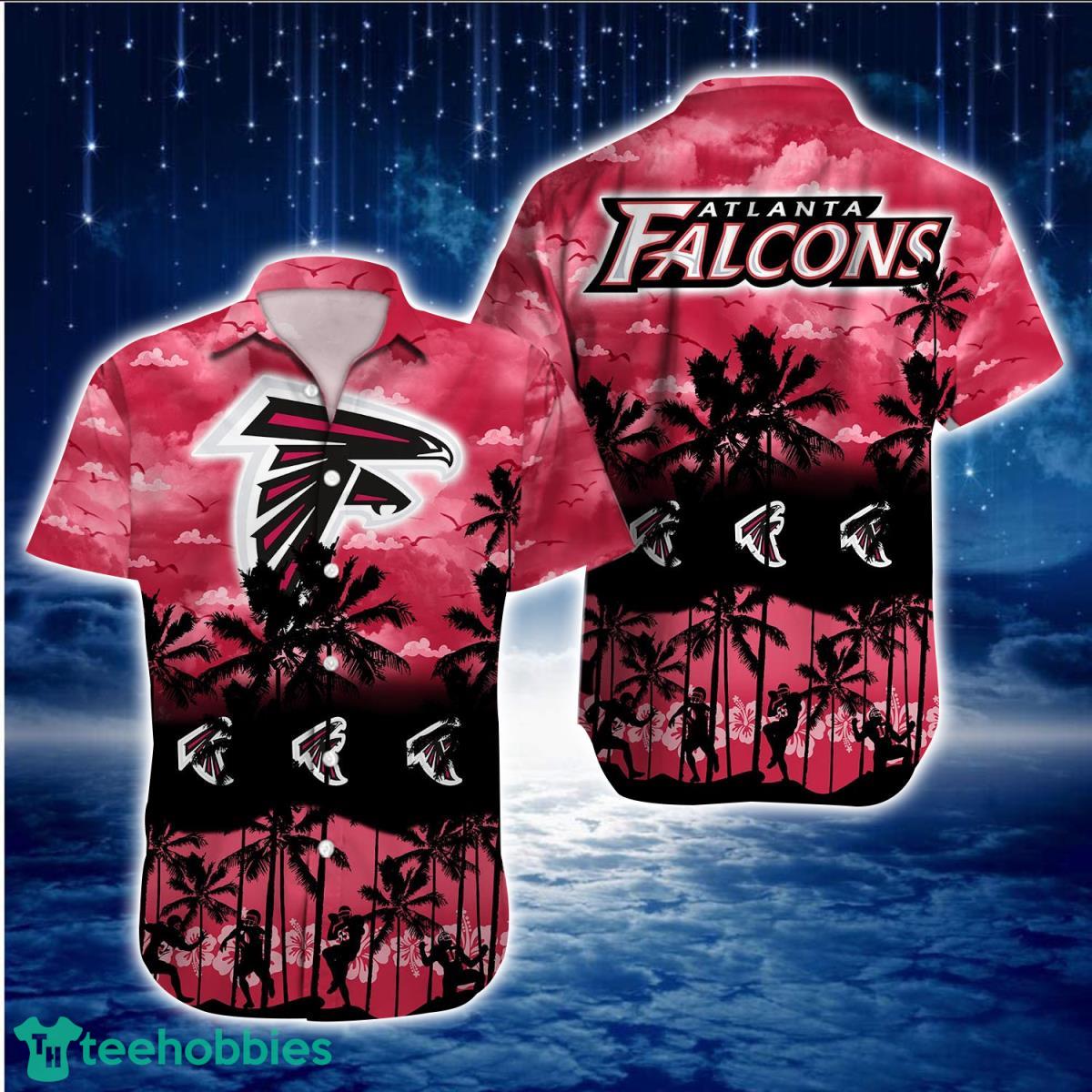 Nfl Atlanta Falcons Red Silver Trendy Hawaiian Shirt Aloha Shirt - Trendy  Aloha