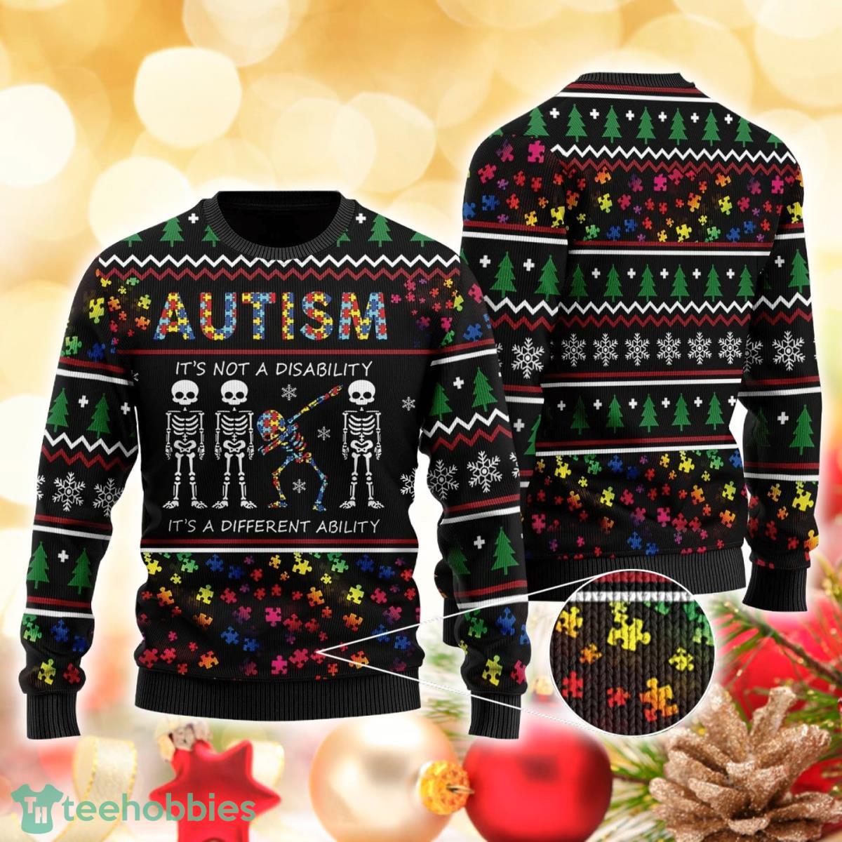 Autism It’s Not A Disability 3D Sweater Ugly Christmas Sweater For Men Women Product Photo 1