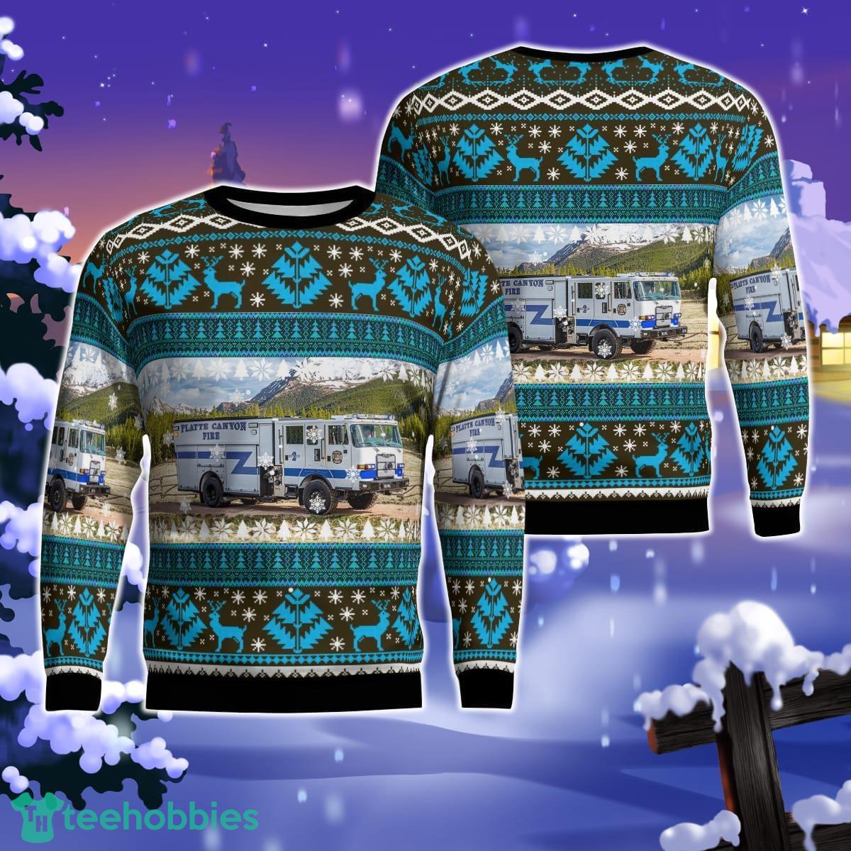 Bailey, Colorado, Platte Canyon Fire Protection District AOP Ugly Sweater Gift For Christmas Product Photo 1
