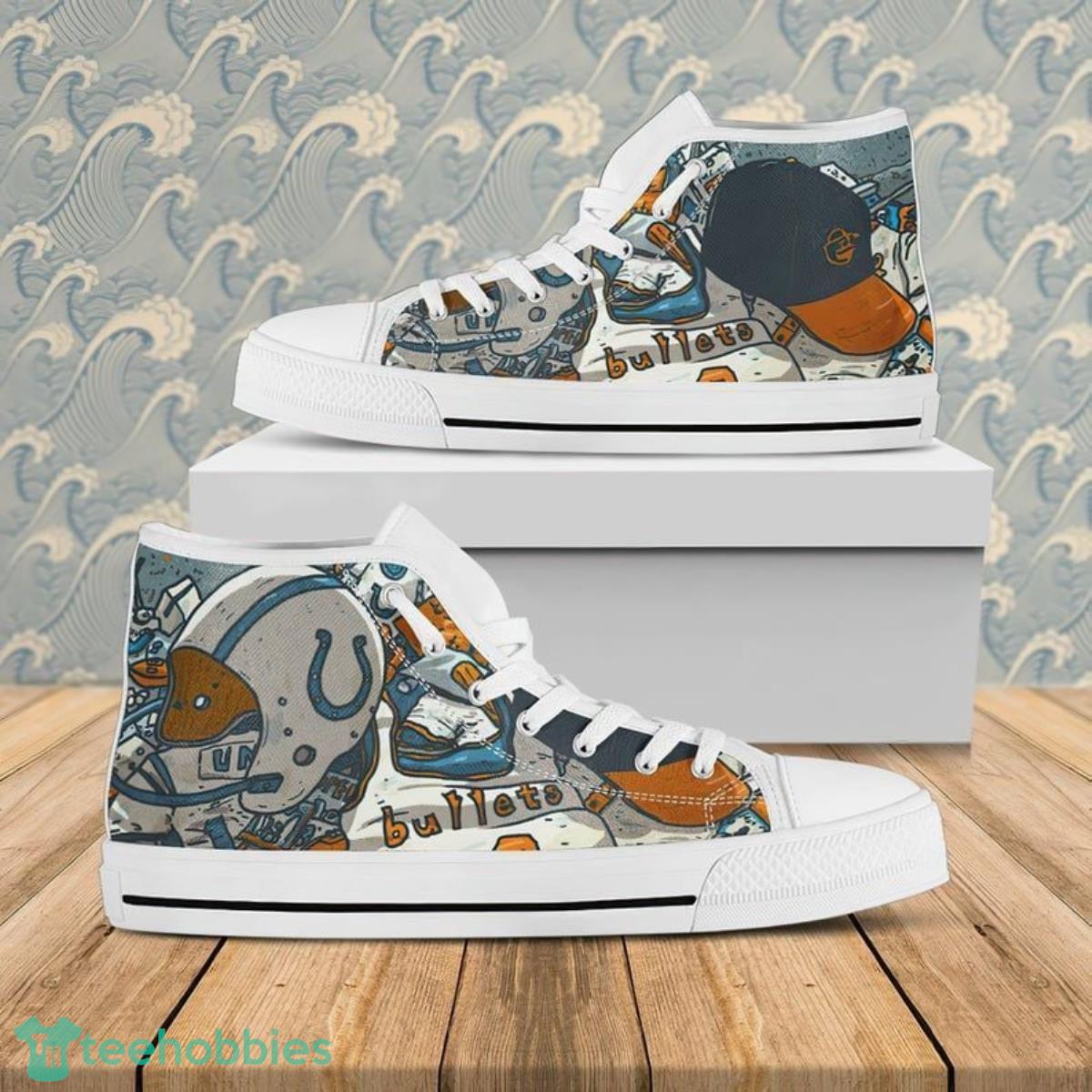 Baltimore Orioles MLB Baseball Canvas High Top Shoes Gift For Men Women Fans Product Photo 1