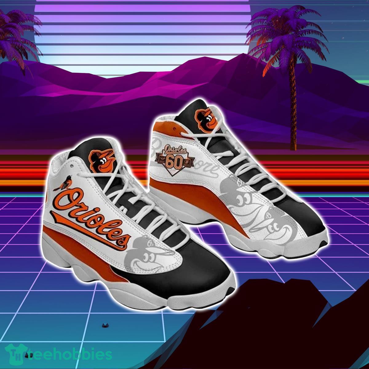 Baltimore Orioles Sneakers Baseball Air Jordan 13 Sneaker For Fans Product Photo 1