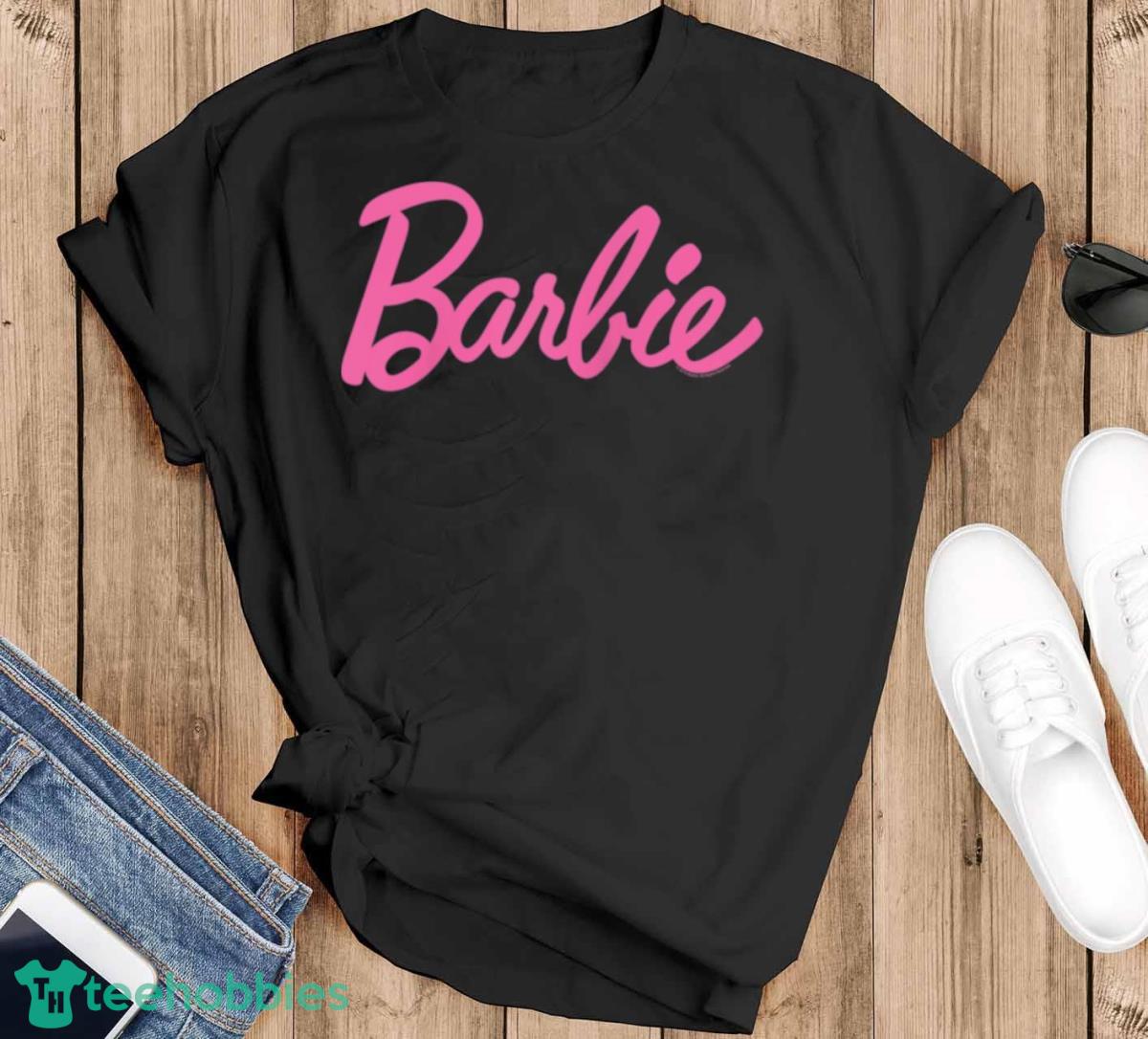 Barbie Logo Raglan Baseball Shirt - Black T-Shirt