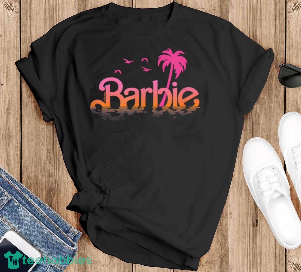Barbie Logo Water Reflection Shirt, Hoodie, Sweatshirt - Black T-Shirt