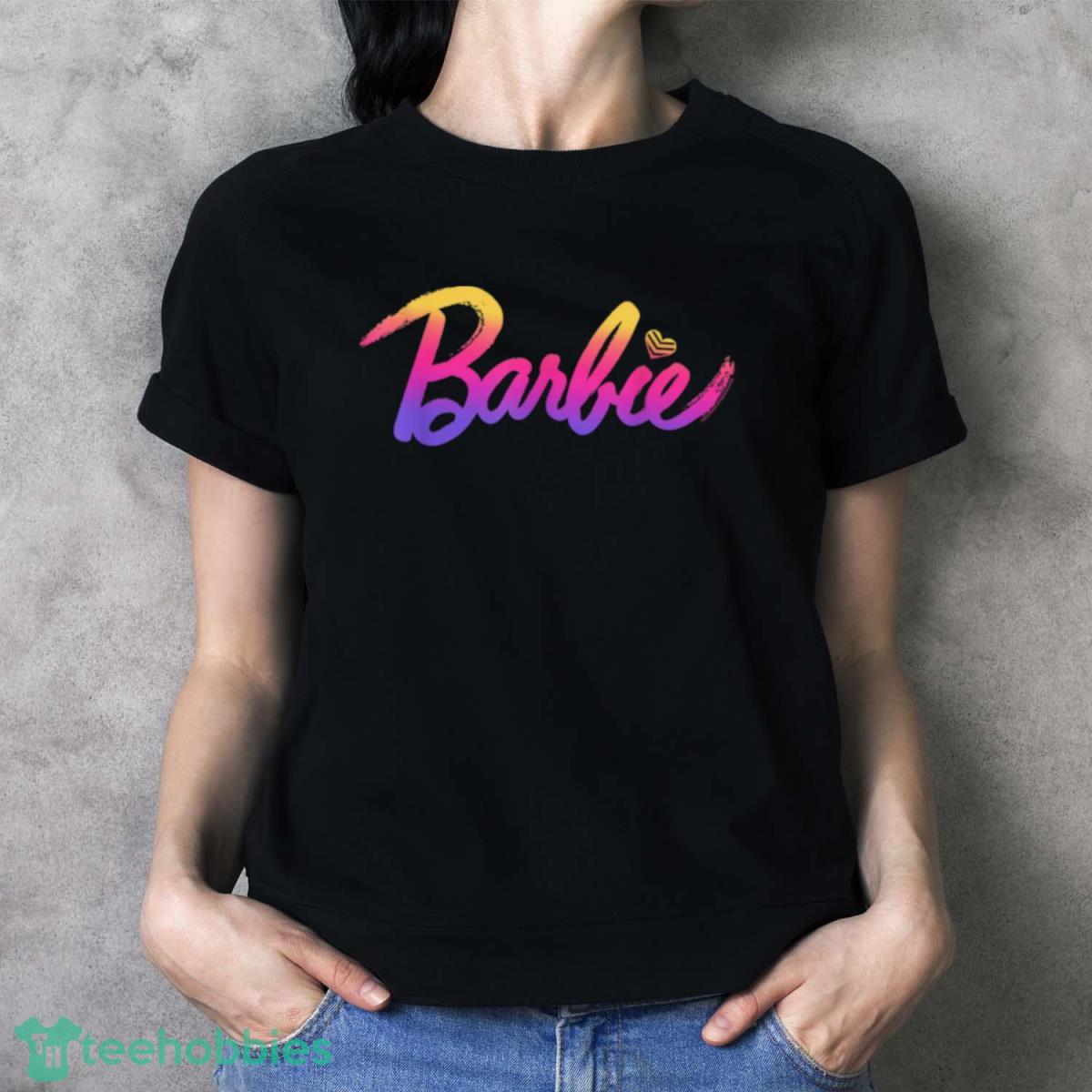 Barbie Pink Gradient Logo Shirt, Hoodie, Sweatshirt - Ladies T-Shirt