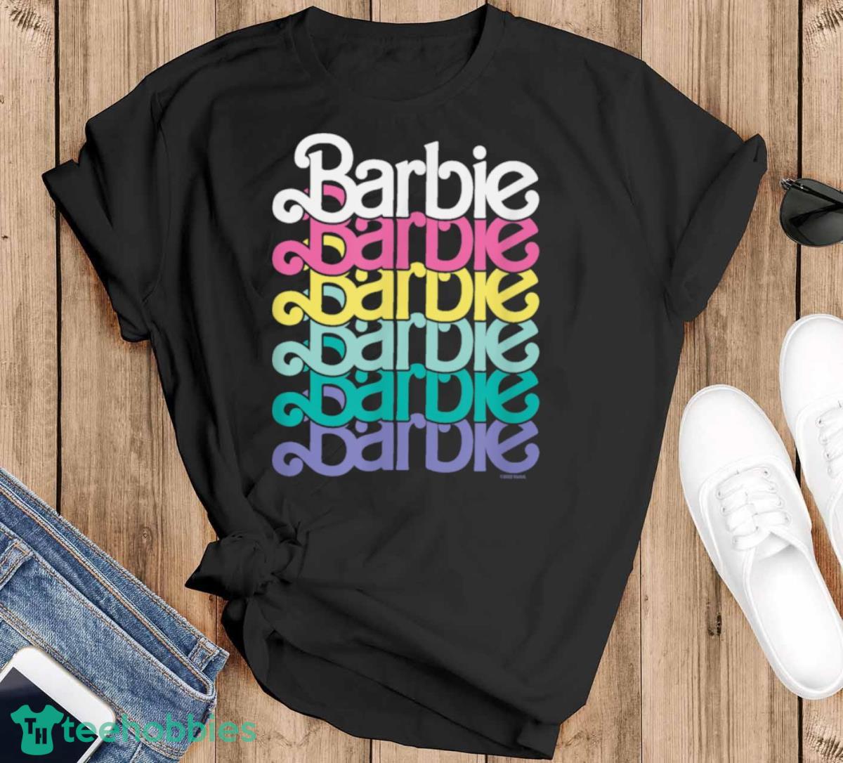 Barbie Stacked Spring Logo Shirt, Hoodie, Sweatshirt - Black T-Shirt