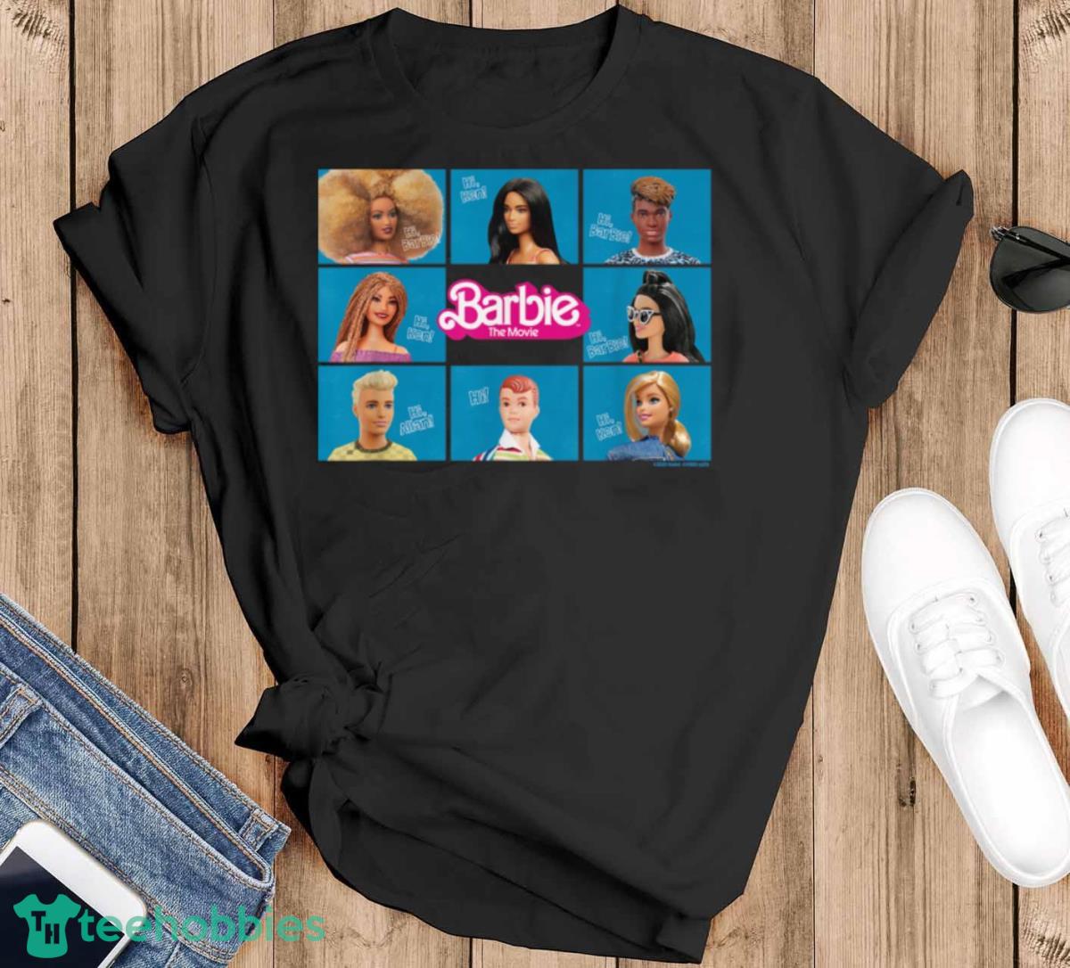 Barbie The Movie Grid T Shirt - Black T-Shirt