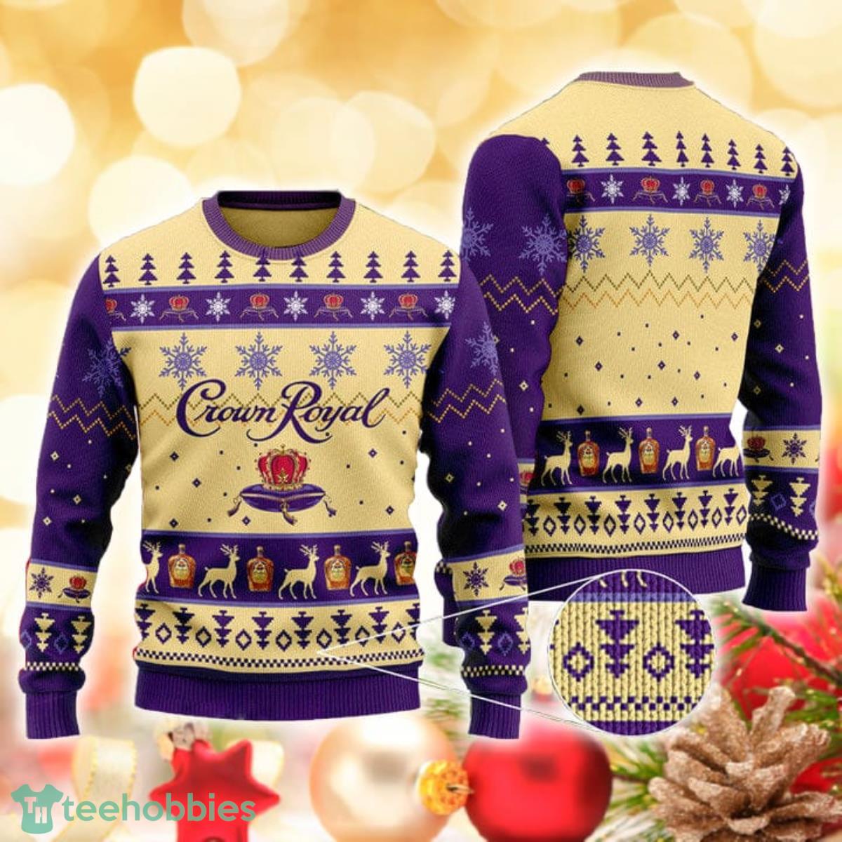 Basic Crown Royal 3D Sweater Ugly Christmas Sweater For Men Women Product Photo 1