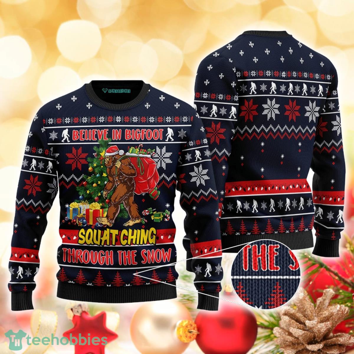 Believe In Bigfoot 3D Sweater Ugly Christmas Sweater For Men Women Product Photo 1
