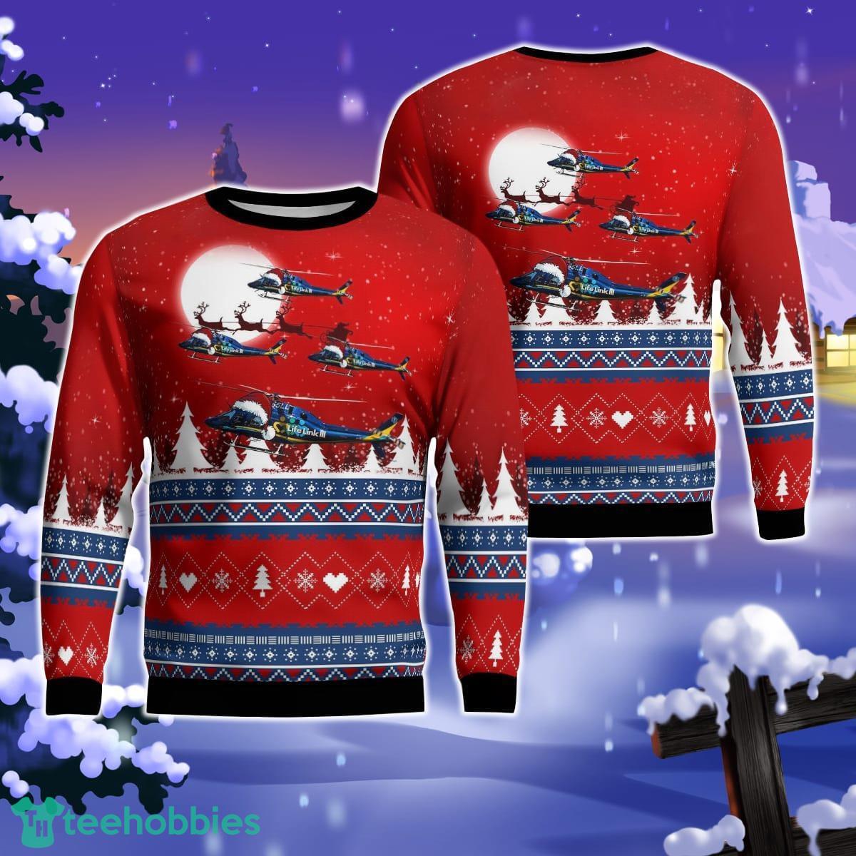 Bloomington, Minnesota, Life Link III Agusta-Westland AW-119 AOP Ugly Sweater Gift For Christmas Product Photo 1