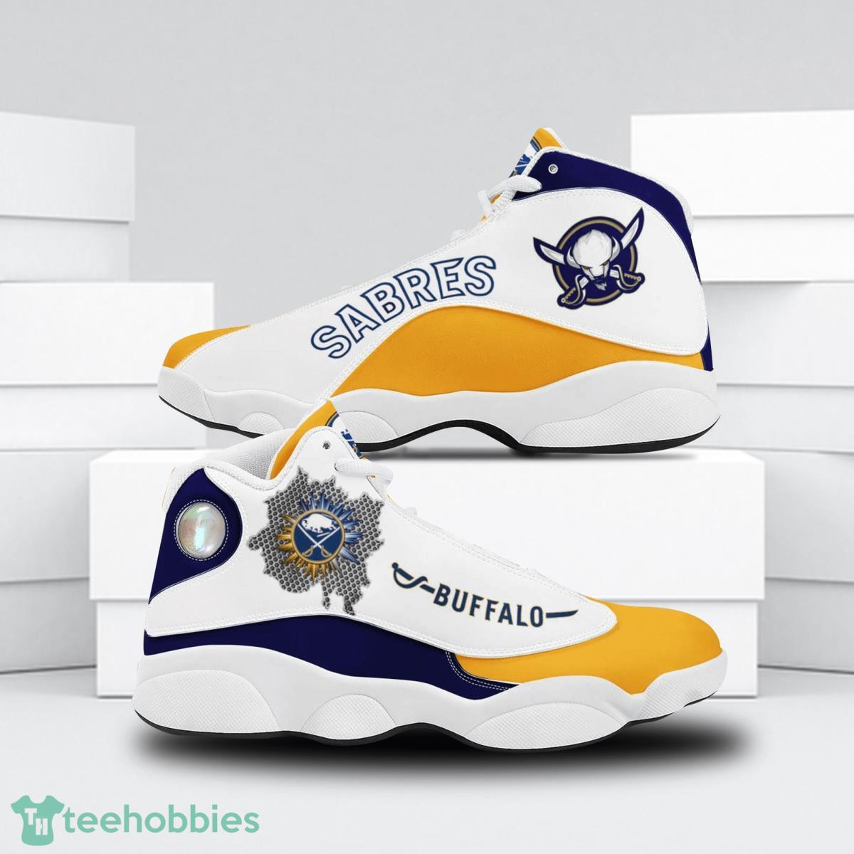 Buffalo Sabres Football Team Custom Name Air Jordan 13 Sneakers For Fans Product Photo 1