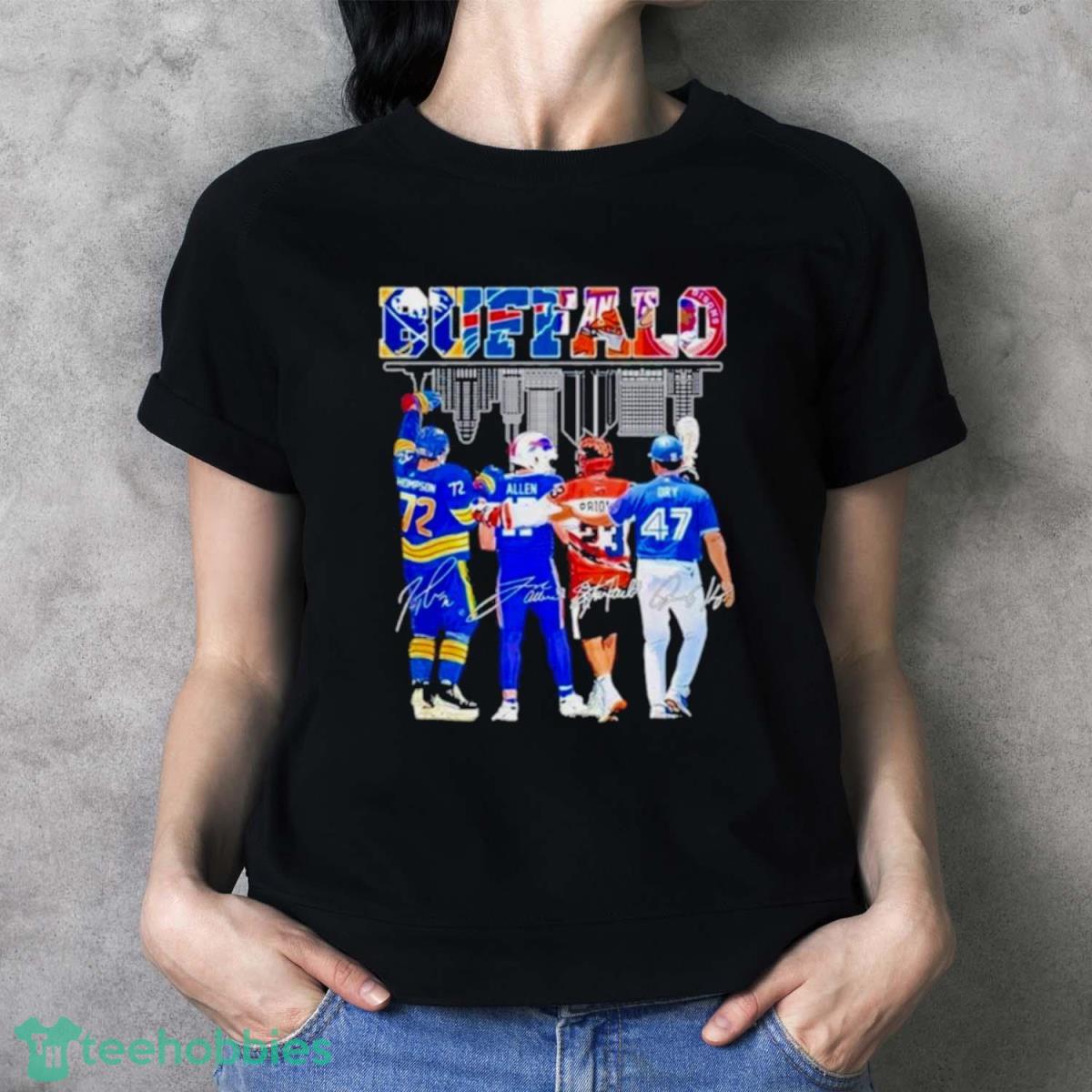 Buffalo Team Sport Legend Champions 2023 Players Signatures Shirt - Ladies T-Shirt