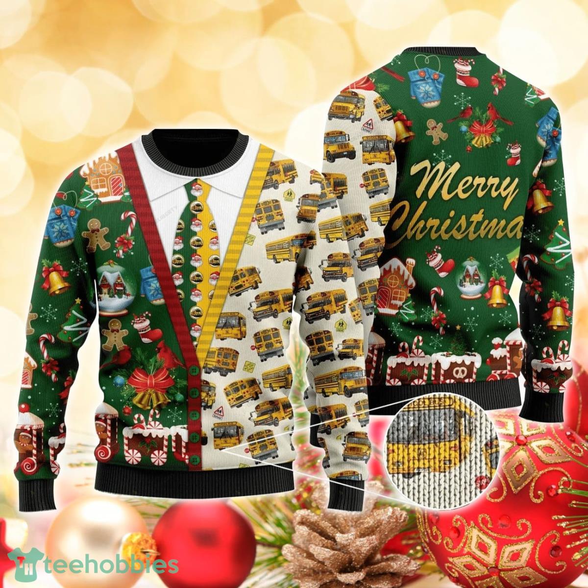 Bus Driver 3D Sweater Ugly Christmas Sweater For Men Women Product Photo 1