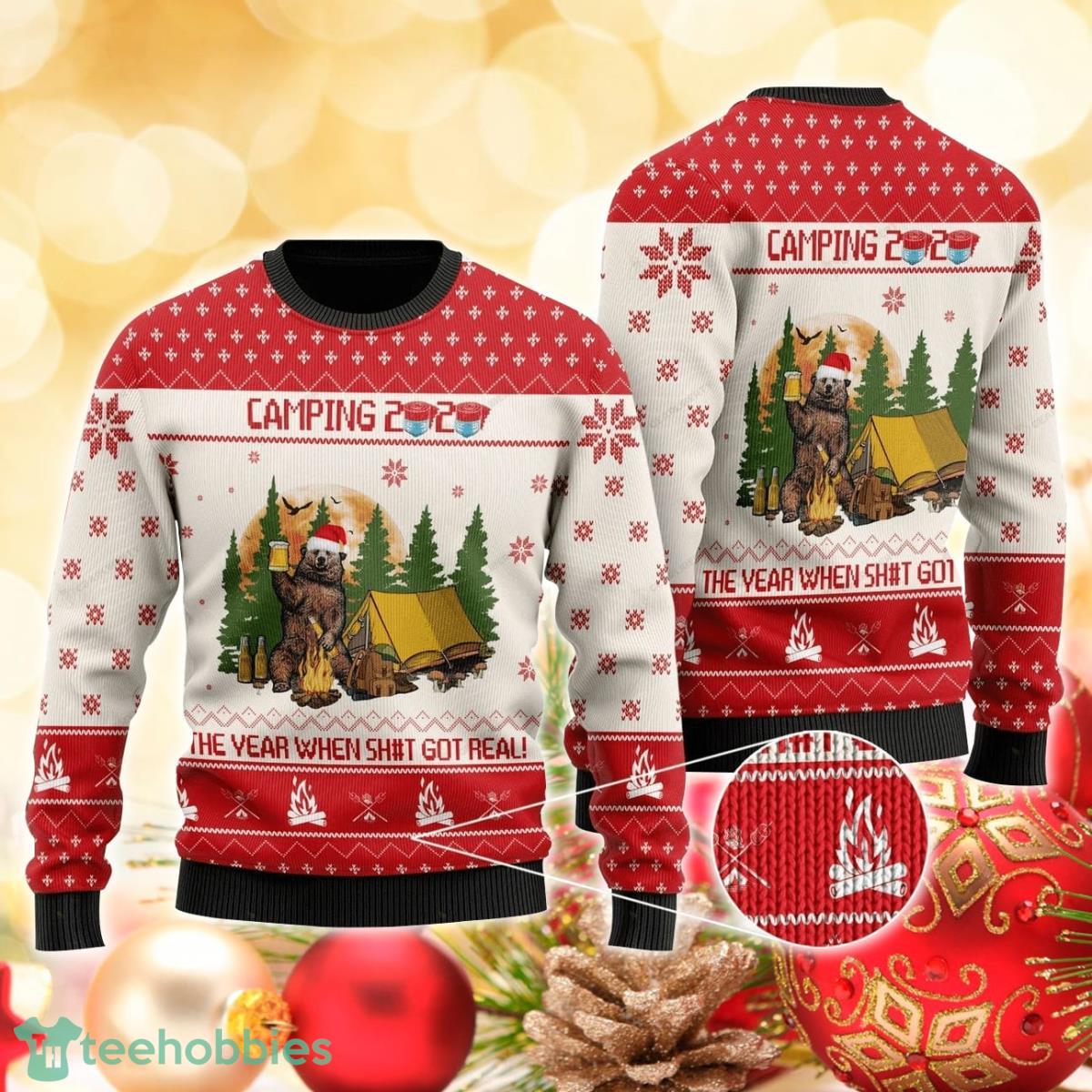 Camping 3D Sweater Ugly Christmas Sweater For Men Women Product Photo 1