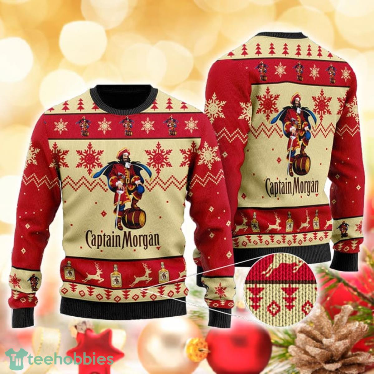 Captain Morgan 3D Sweater Ugly Christmas Sweater For Men Women Product Photo 1