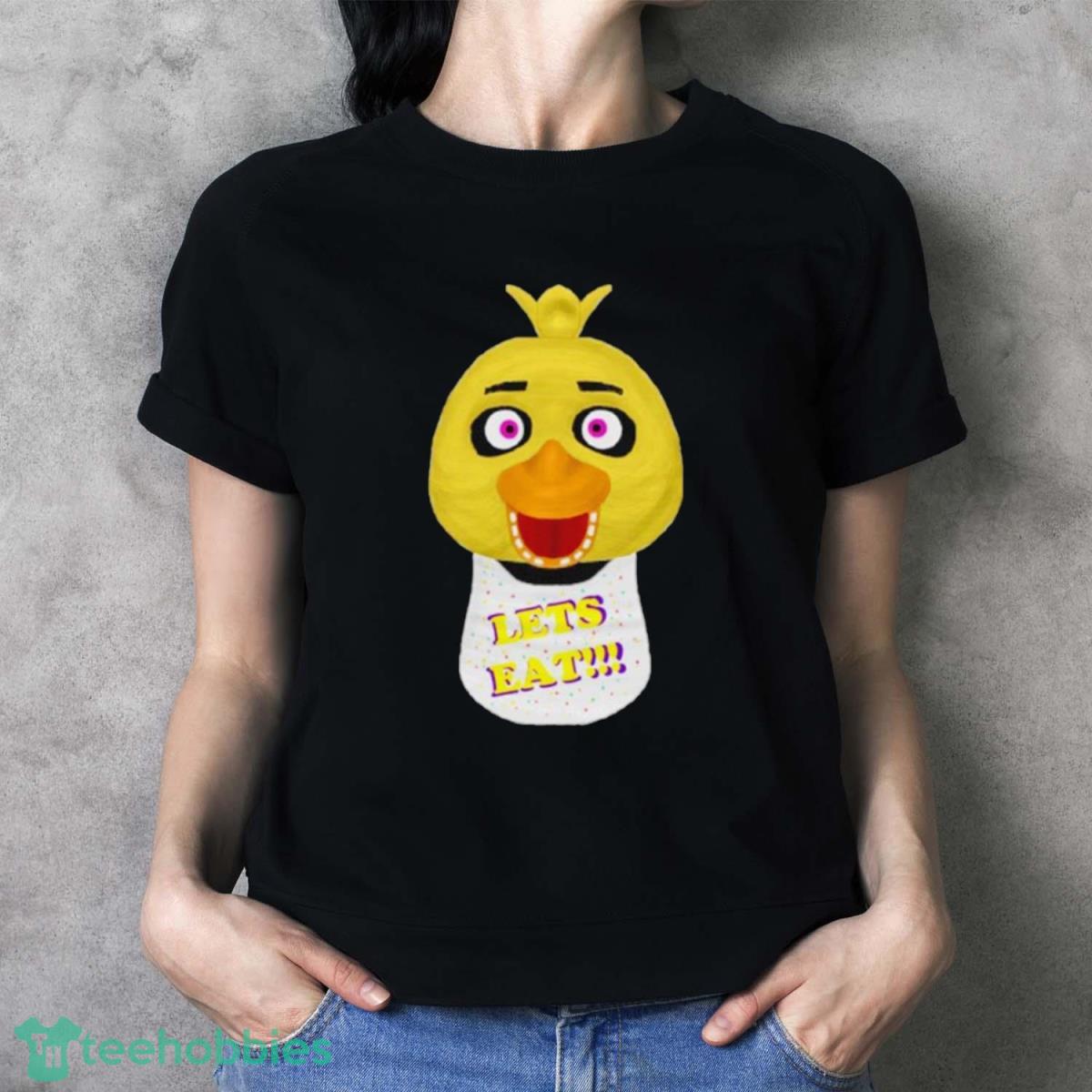 Cartoons Chica Head Fnaf Lets Eat Shirt - Ladies T-Shirt