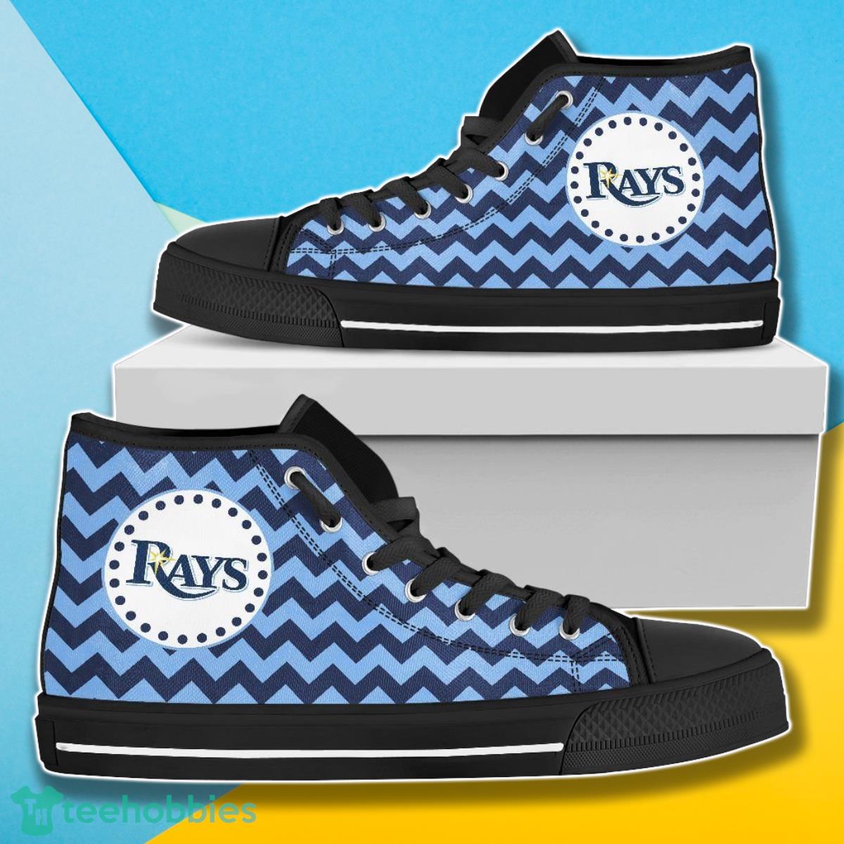 Chevron Broncos Tampa Bay Rays MLB High Top Shoes Gift For Men Women Fans Product Photo 1