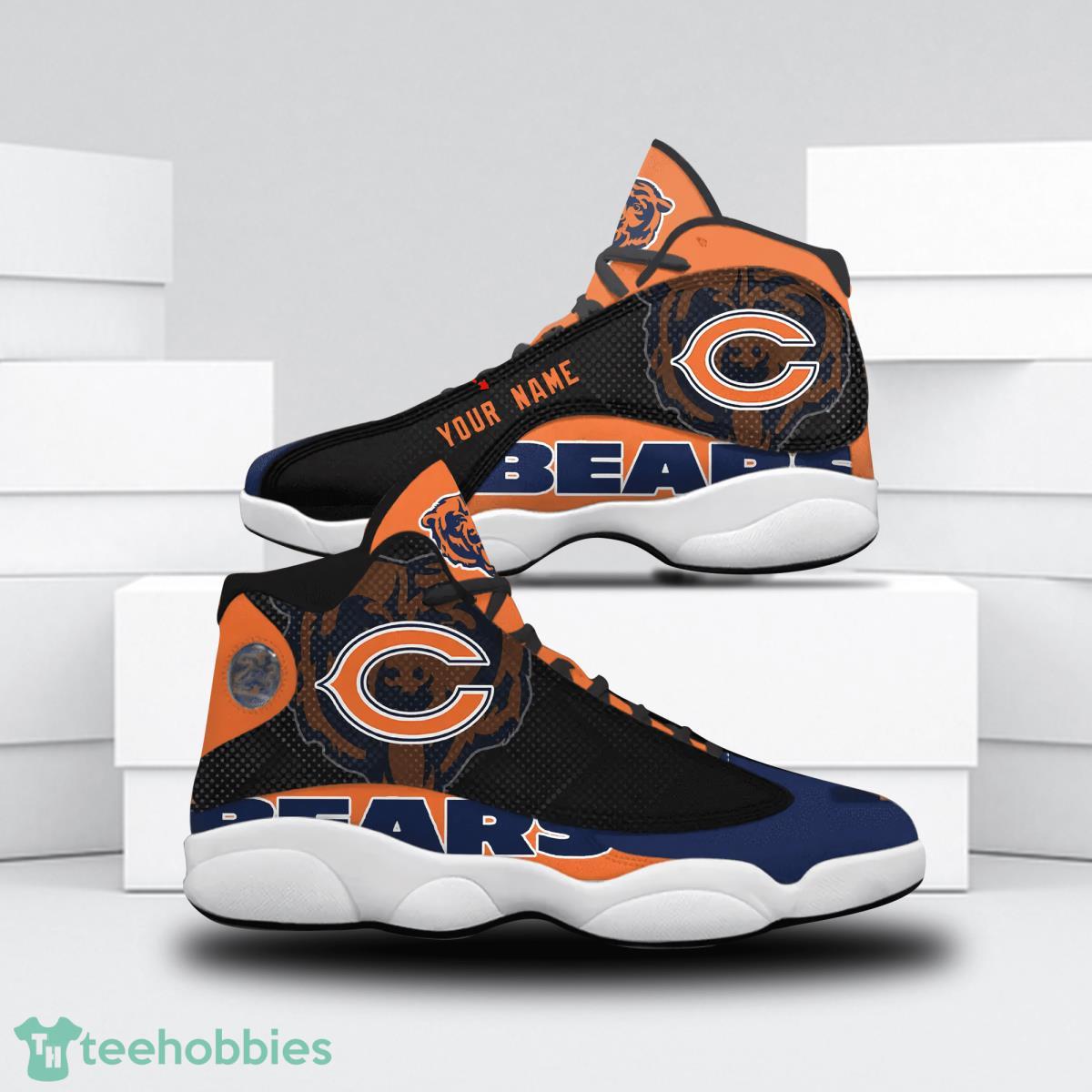 Chicago Bears Football Team Custom Name Air Jordan 13 Sneakers For Fans Product Photo 1