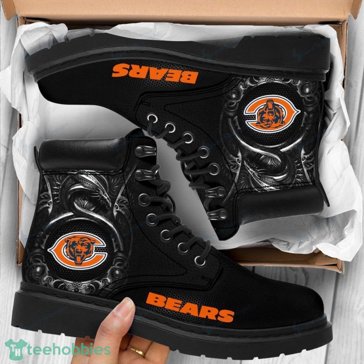 Chicago Bearss Football Team Leather Boots Inspired Gift For Men And Women Fans Product Photo 1