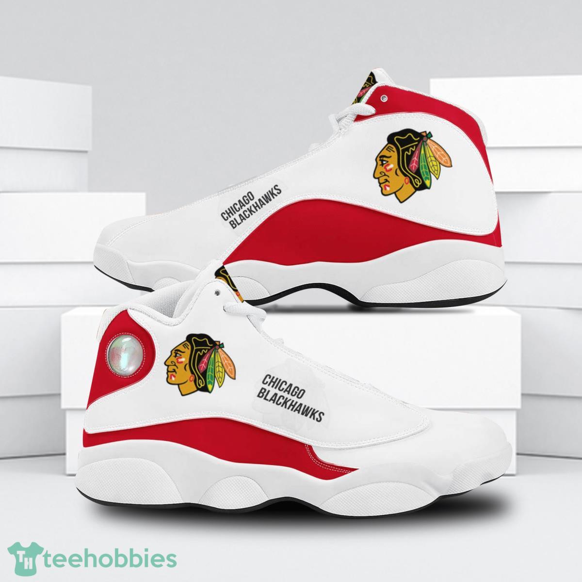 Chicago Blackhawks Football Team Custom Name Air Jordan 13 Sneakers For Fans Product Photo 1