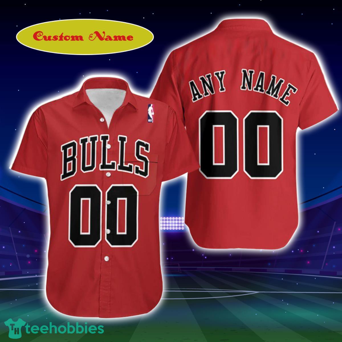 Chicago Bulls Any Name Red Team Jersey Custom Name Hawaiian Shirt Best Gift For Men And Women Fans Product Photo 1