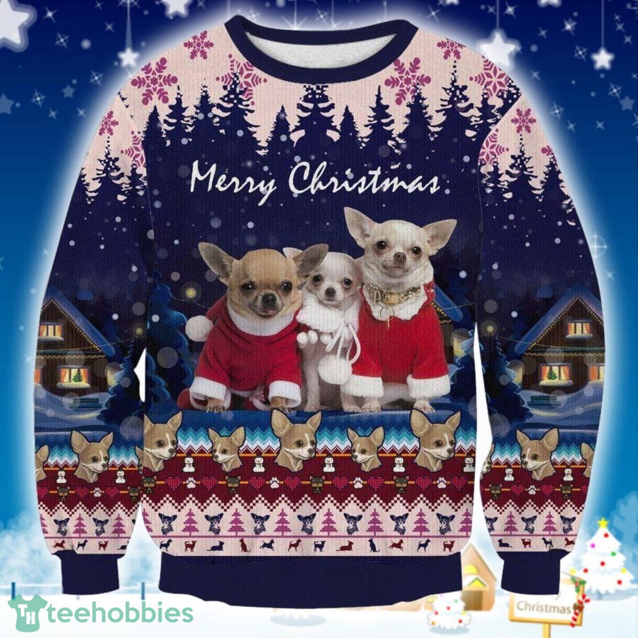 Chihuahua 3D Sweater Ugly Christmas Sweater Best Gift For Men Women Product Photo 1