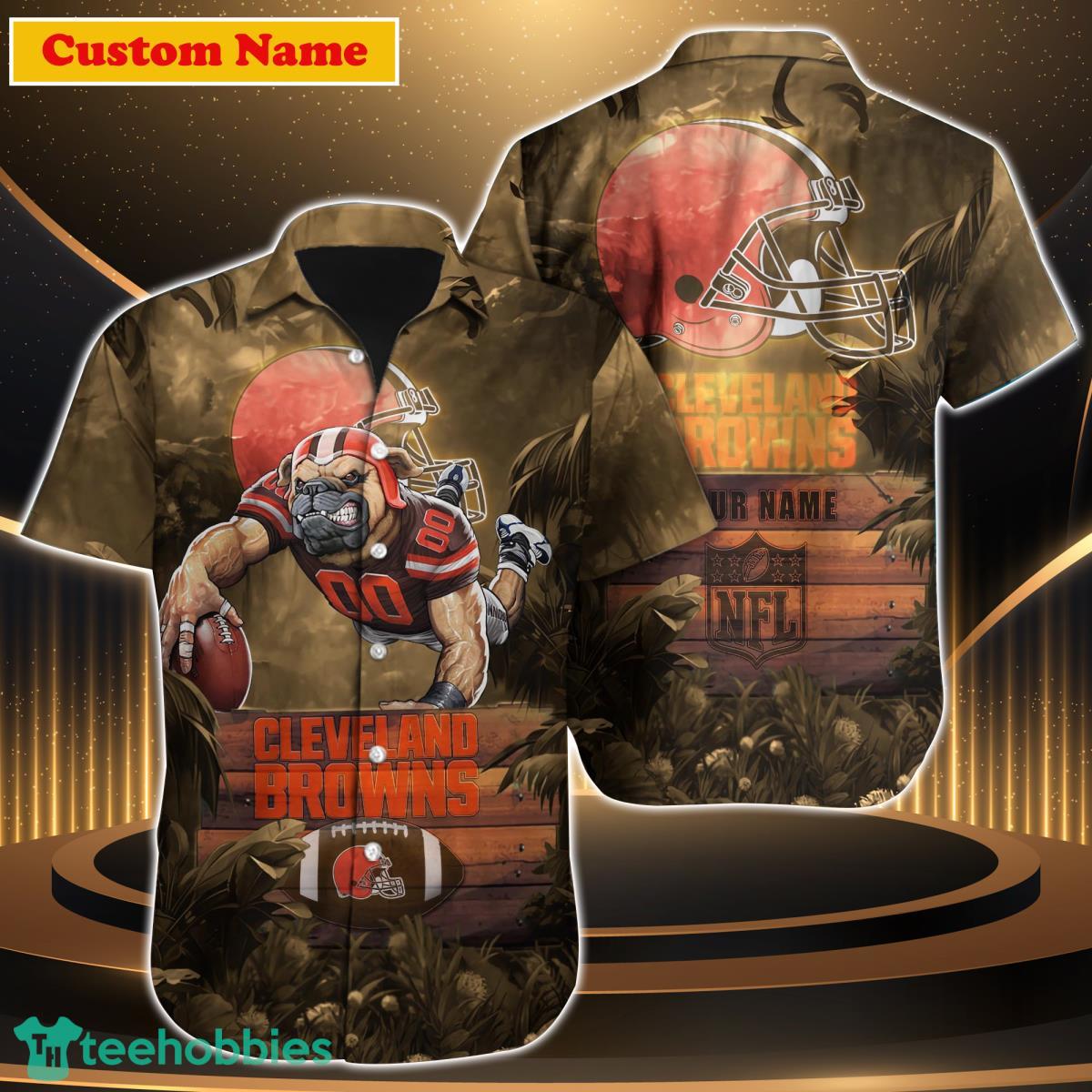 Cleveland Browns NFL Custom Name Hawaiian Shirt Unique Gift For Men Women Fans Product Photo 1