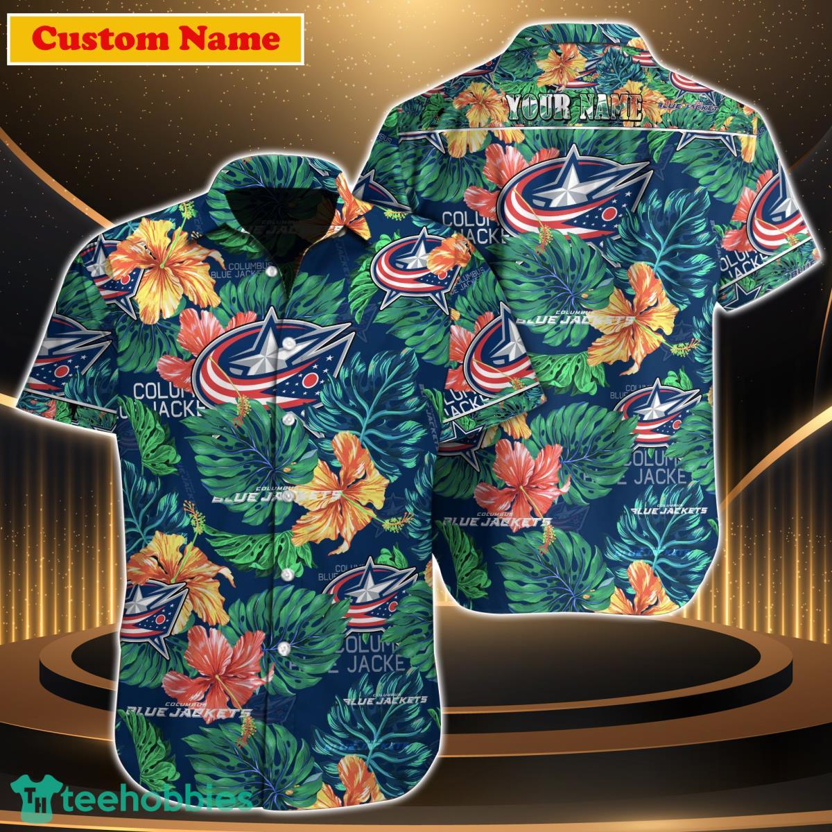 Columbus Blue Jackets NHL Custom Name Hawaiian Shirt For Men Women Gift For Fan Product Photo 1