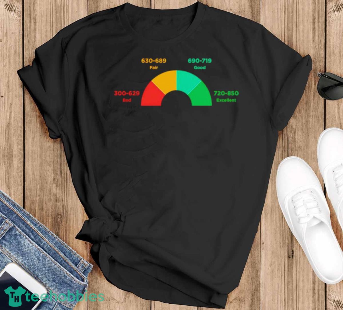 Credit Score Meter Shirt - Black T-Shirt