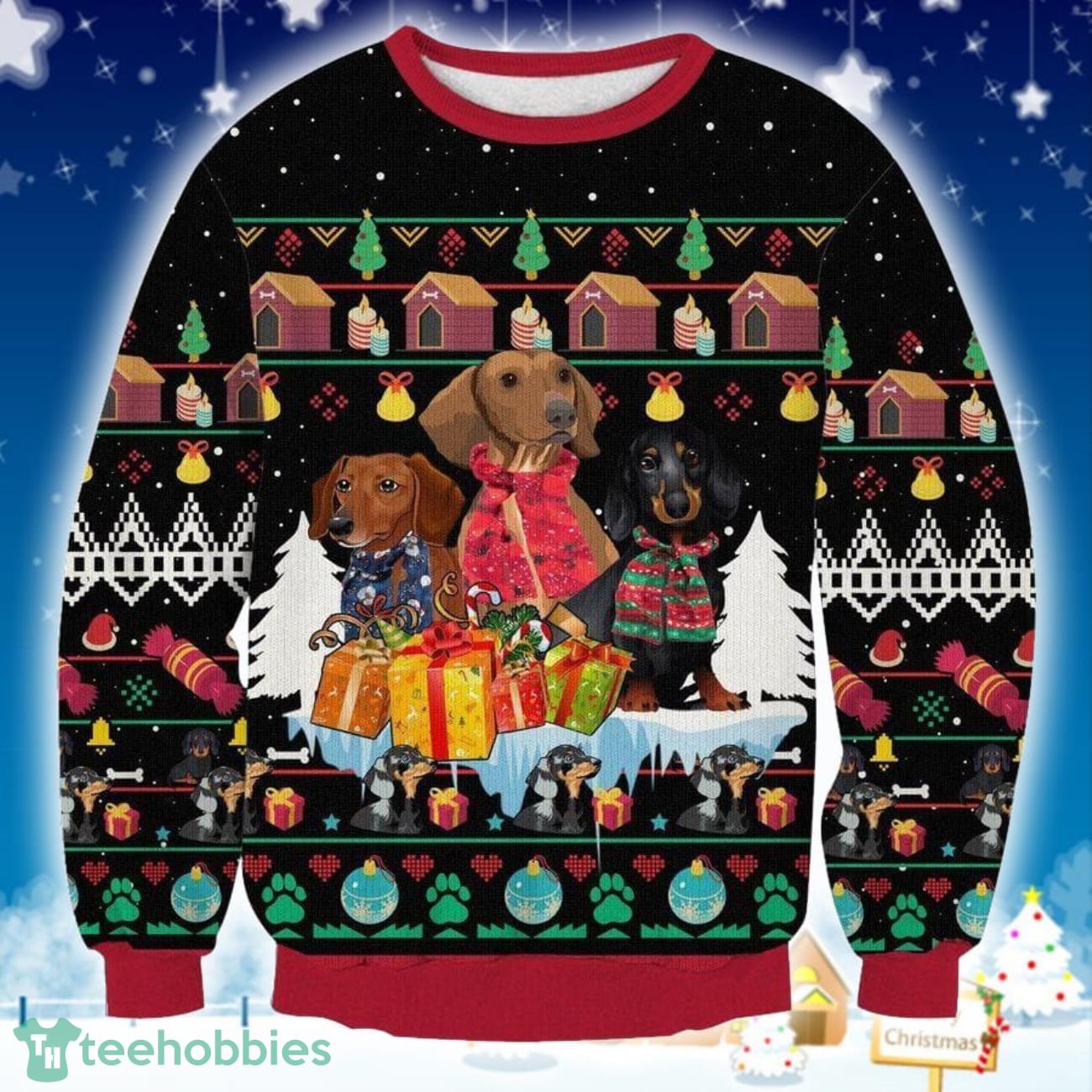 Dachshund 3D Sweater Ugly Christmas Sweater Gift For Men Women Product Photo 1
