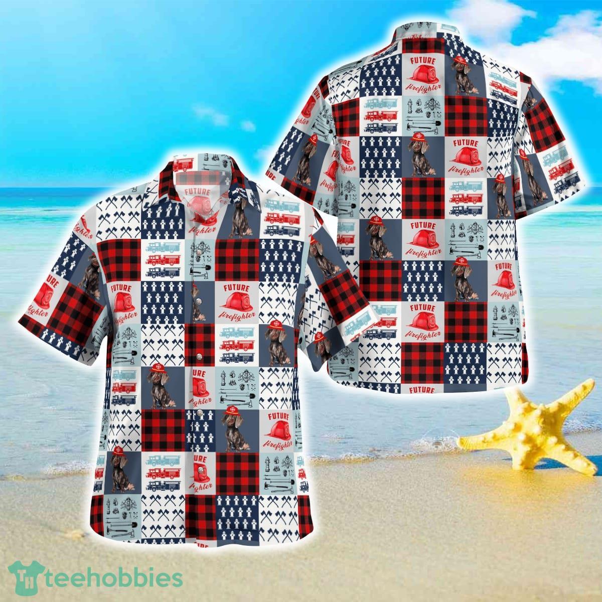 Dachshund Fire Rescue Hawaiian Shirt For Men And Women Product Photo 1