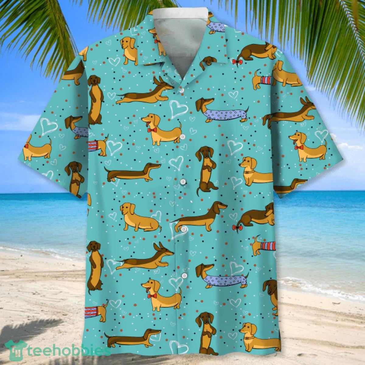Dachshund Pattern For Dog Lover Hawaiian Shirt For Men Women Product Photo 2