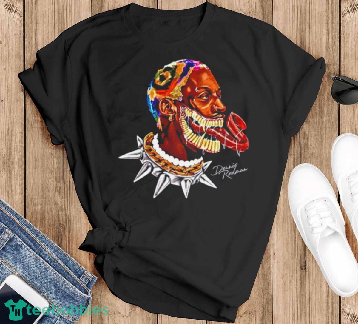 Dennis Rodman Art Acid Shirt - Black T-Shirt