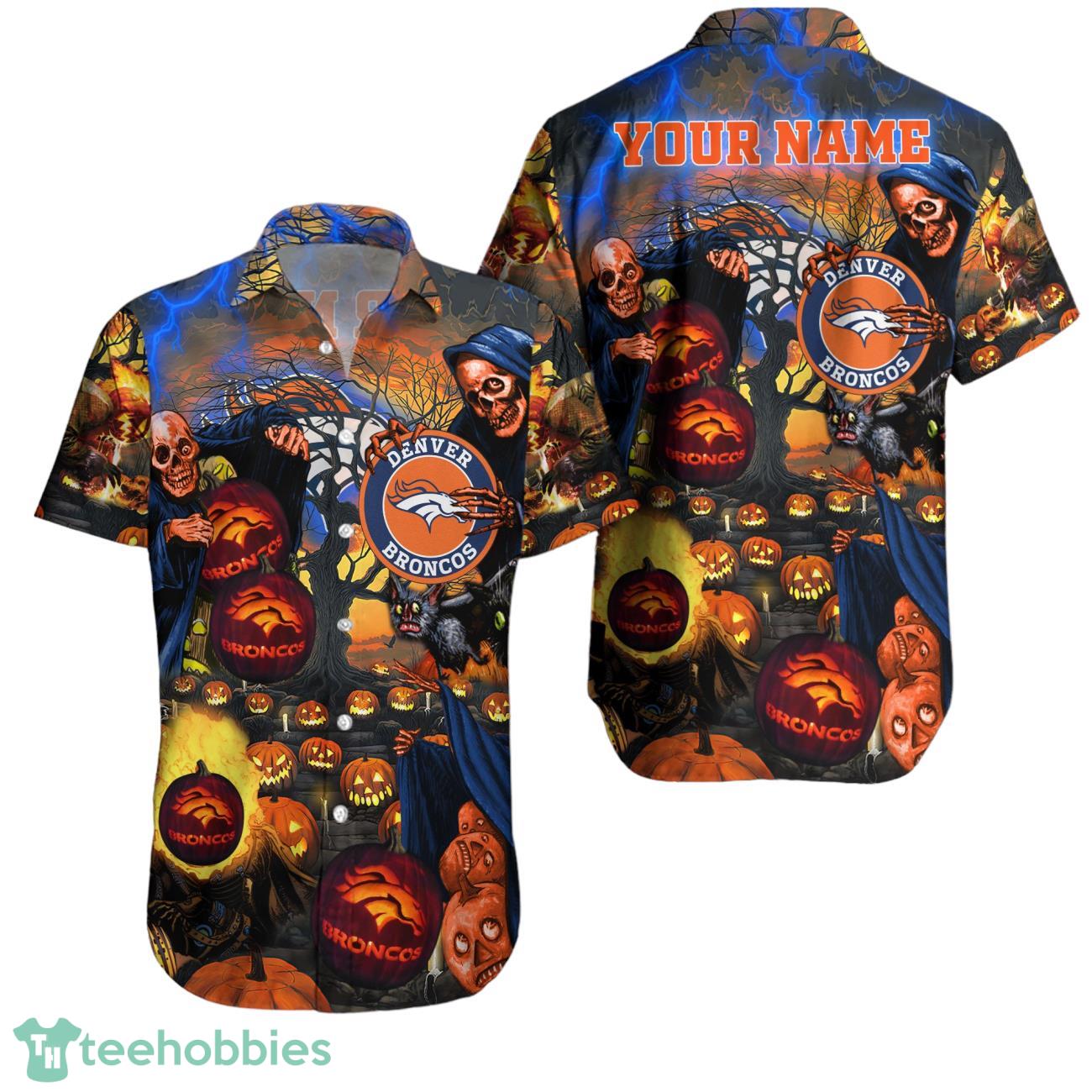 Denver Broncos NFL Custom Name Hawaiian Shirt Best Gift For Men And Women Fans Product Photo 1