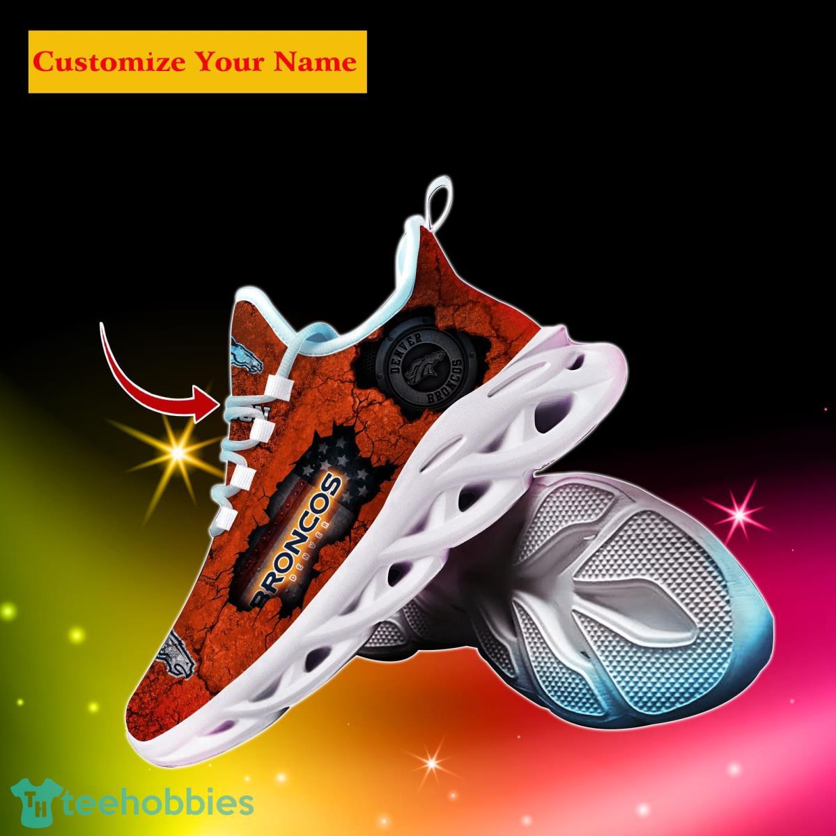 Denver Broncos NFL Custom Name Max Soul Shoes Great Gift For Men Women Fans Product Photo 2