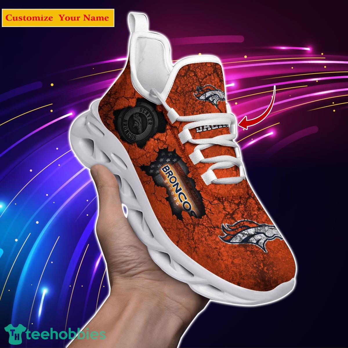 Denver Broncos NFL Custom Name Max Soul Shoes Great Gift For Men Women Fans Product Photo 1