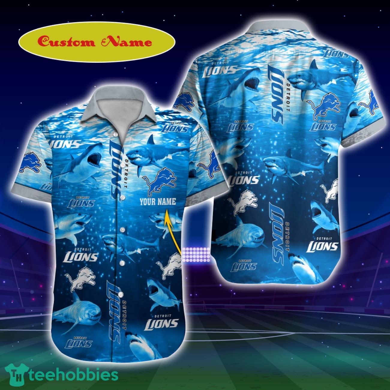 Detroit Lions NFL Football Custom Name Hawaiian Shirt For Men And Women Special Gift For Fan Product Photo 1