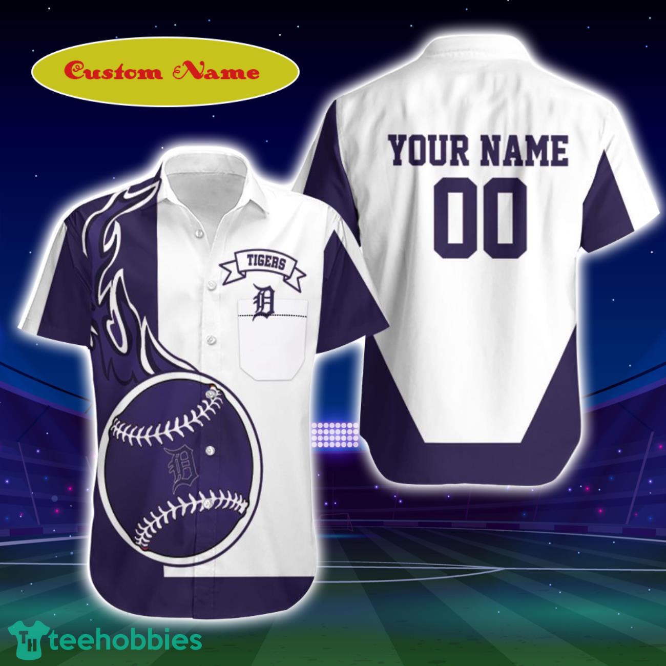 Detroit Tigers 3D Custom Name Hawaiian Shirt Best Gift For Men And Women Fans Product Photo 1
