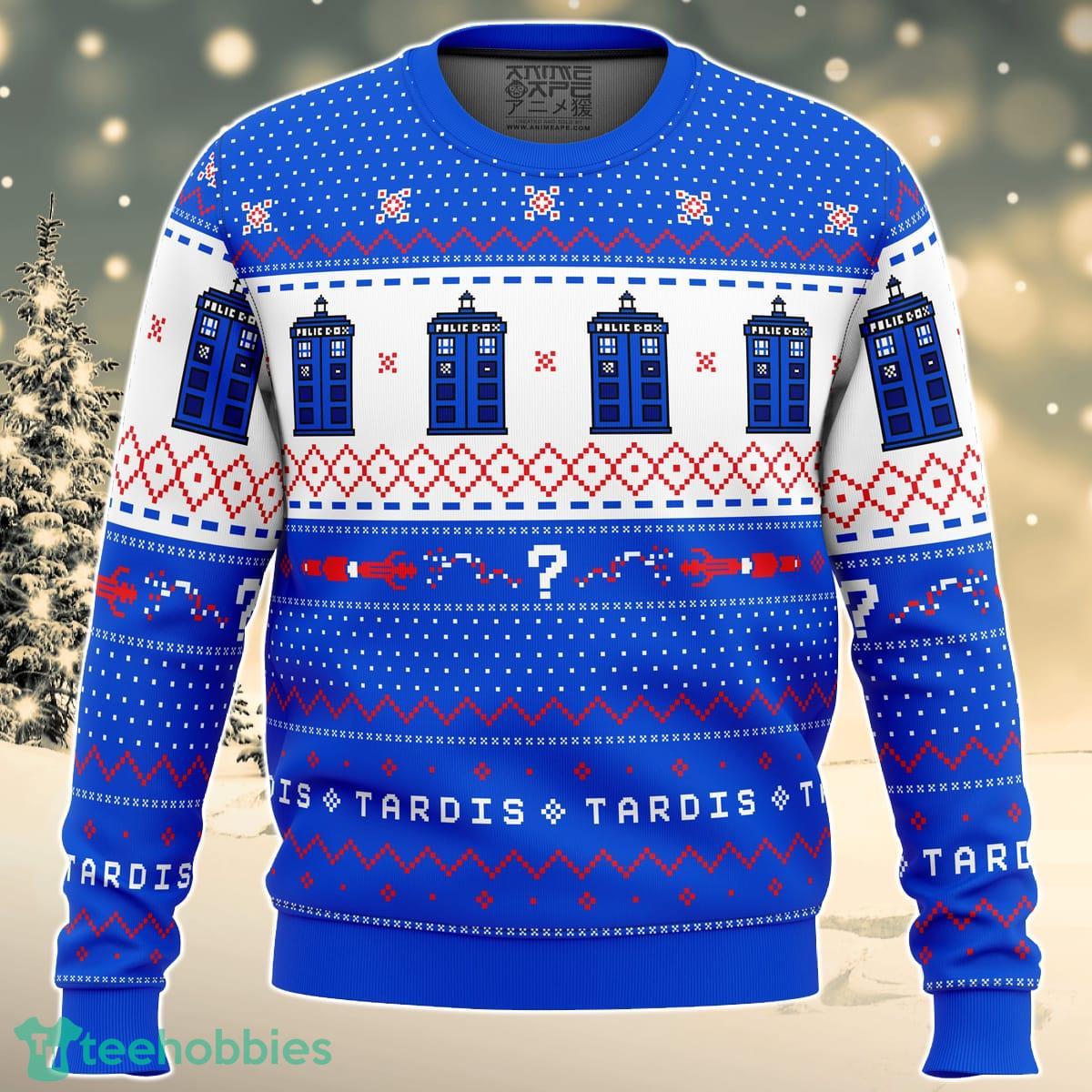 Dr Who TARDIS Christmas Sweater Great Gift For Men Women Product Photo 1