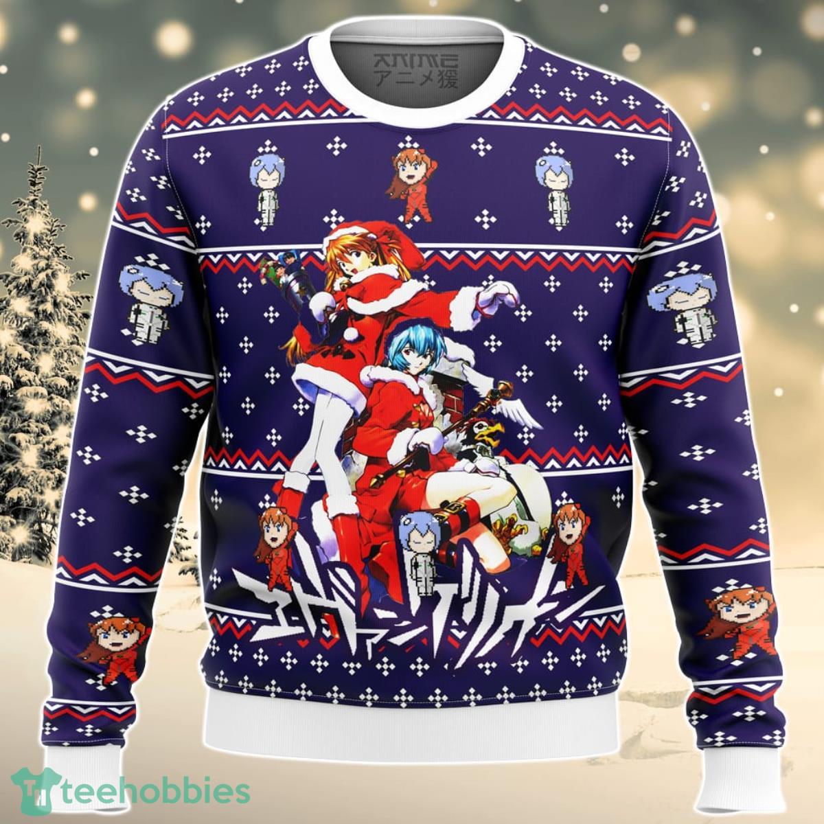 Evangelion Holiday Ugly Christmas Sweater Great Gift For Men Women Product Photo 1