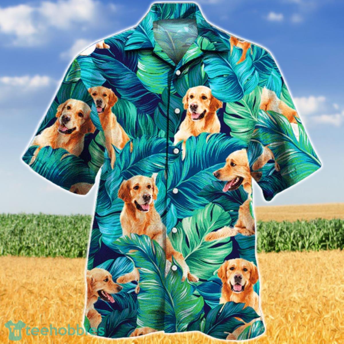 Golden Retriever Dog Lovers All Printed 3D Hawaiian Shirt For Men Women Product Photo 1